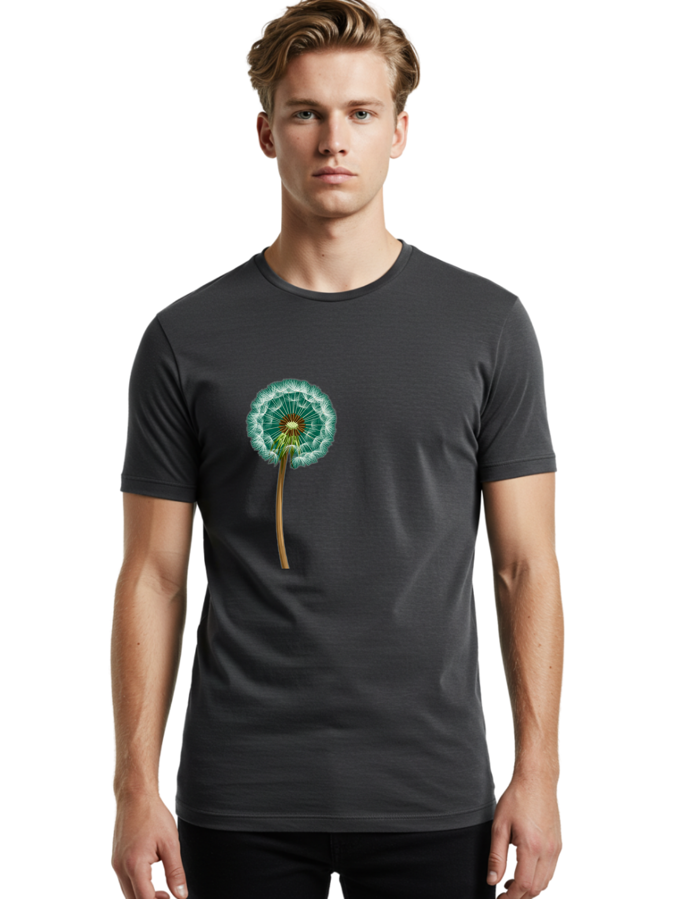 Dandelion-Seed-Head Men'S Graphic Tee, 100% Cotton, Comfortable Casual Summer Wear, Machine Washable, Vintage Camera, Old Camera, Antique Camera, Black Camera, Classic Photography, Photography Equipment, Nostalgic Device, Film Camera, Bag379