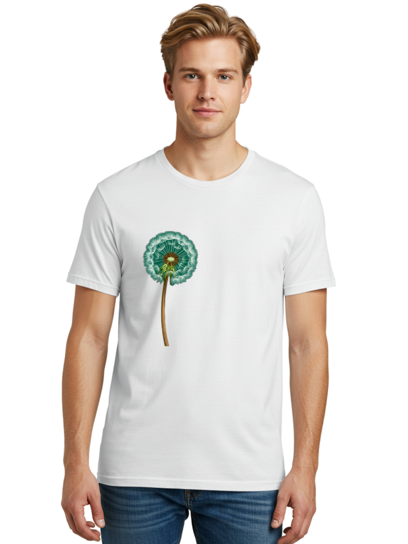 Dandelion-Seed-Head Men'S Graphic Tee, 100% Cotton, Comfortable Casual Summer Wear, Machine Washable, Vintage Camera, Old Camera, Antique Camera, Black Camera, Classic Photography, Photography Equipment, Nostalgic Device, Film Camera, Bag379