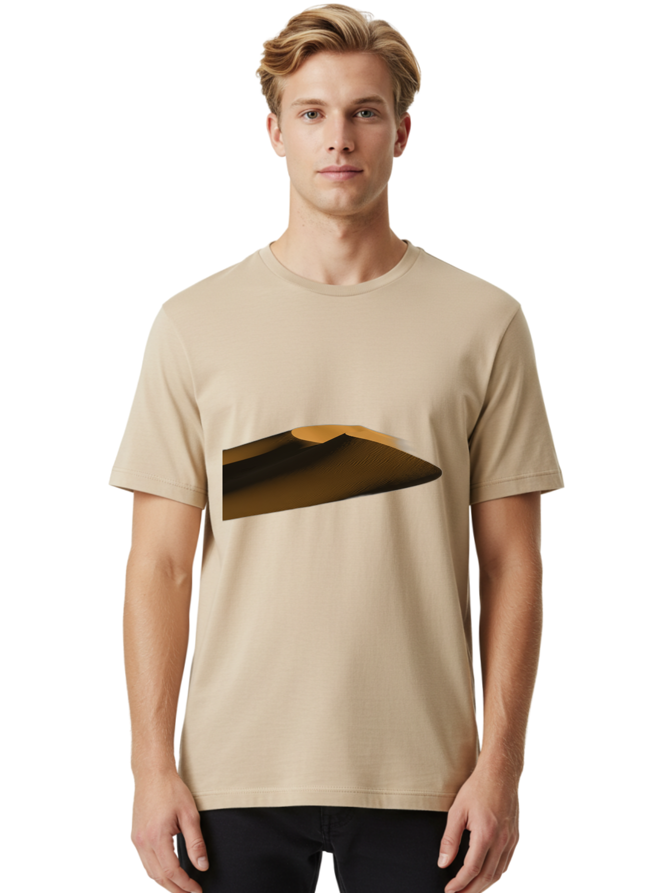 Dark-Brown-And-Beige-Abstract-Digital-Art Men'S Graphic Tee, 100% Cotton, Comfortable Casual Summer Wear, Machine Washable, Vintage Camera, Old Camera, Antique Camera, Black Camera, Classic Photography, Photography Equipment, Nostalgic Device, Bag381