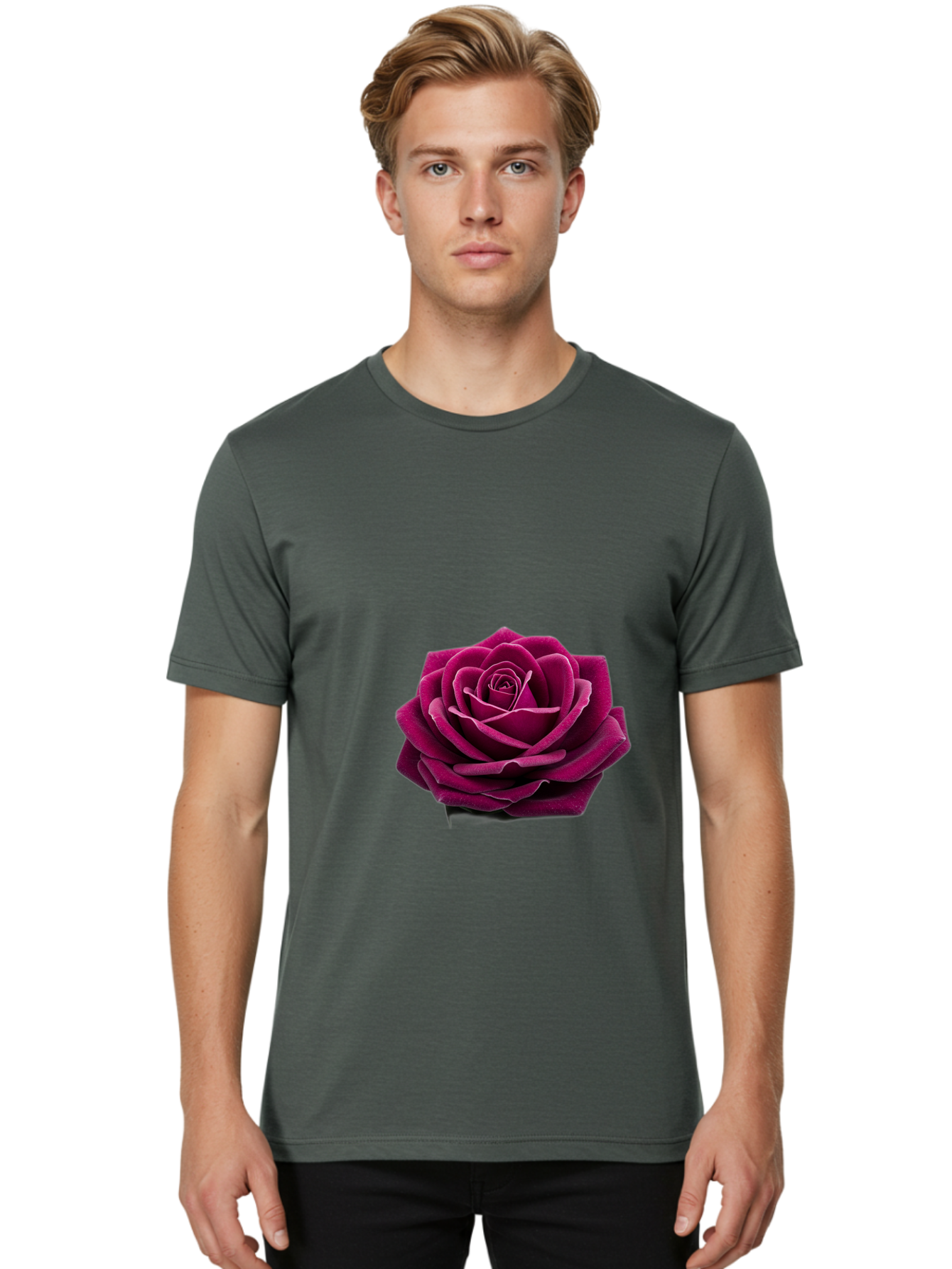 Dark-Purple-Rose Men'S Graphic Tee, 100% Cotton, Comfortable Casual Summer Wear, Machine Washable, Vintage Camera, Old Camera, Antique Camera, Black Camera, Classic Photography, Photography Equipment, Nostalgic Device, Film Camera, Camera Art Bag382