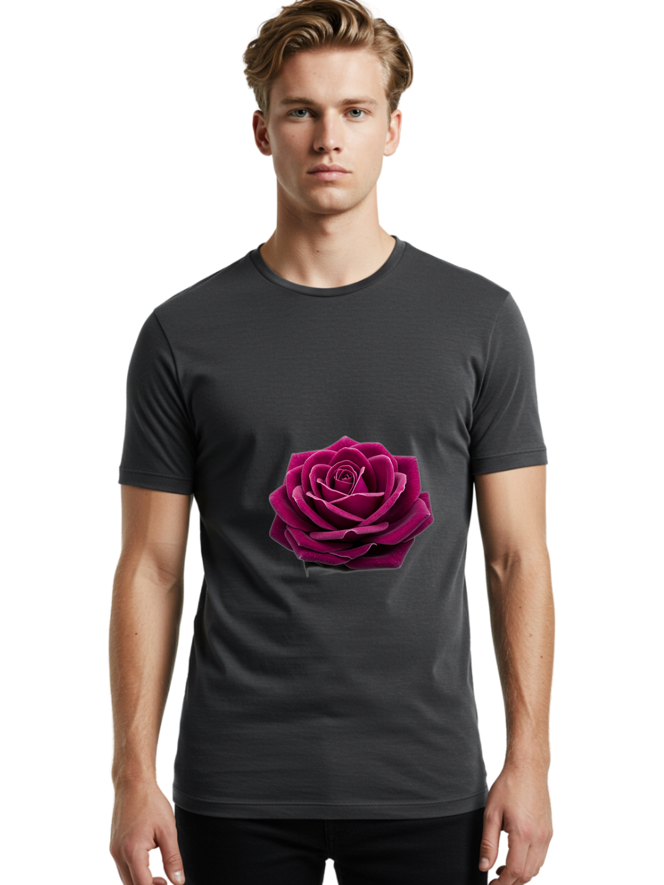 Dark-Purple-Rose Men'S Graphic Tee, 100% Cotton, Comfortable Casual Summer Wear, Machine Washable, Vintage Camera, Old Camera, Antique Camera, Black Camera, Classic Photography, Photography Equipment, Nostalgic Device, Film Camera, Camera Art Bag382