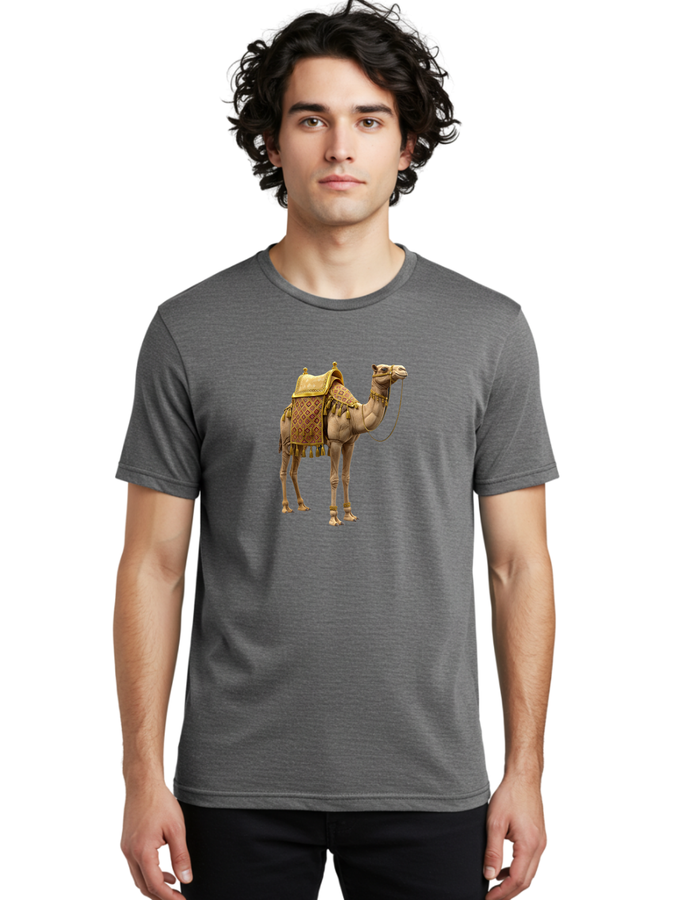Decorated-Camel Men'S Graphic Tee, 100% Cotton, Comfortable Casual Summer Wear, Machine Washable, Vintage Camera, Old Camera, Antique Camera, Black Camera, Classic Photography, Photography Equipment, Nostalgic Device, Film Camera, Camera Art Bag384
