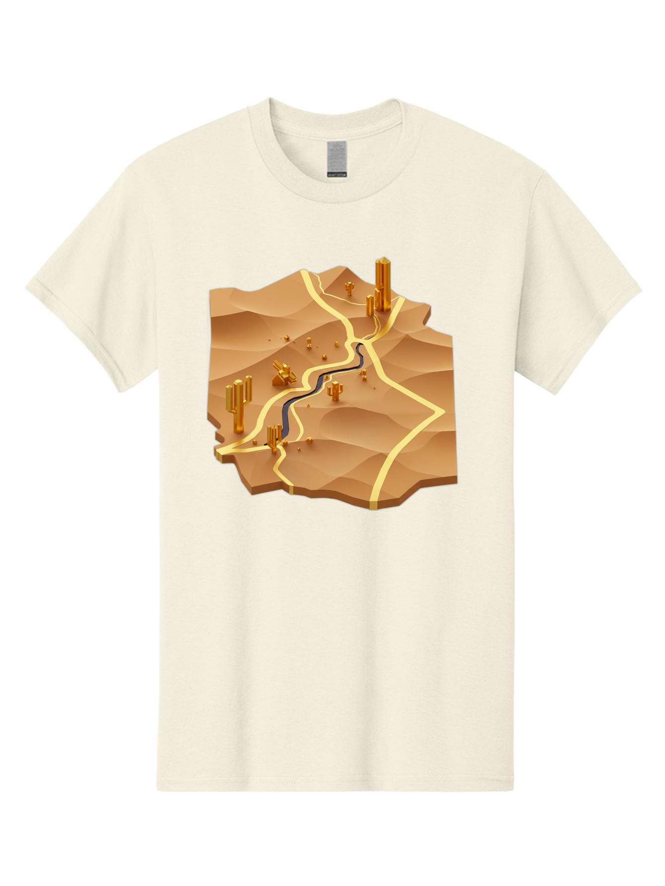 Desert-Landscape-Isometric-Map Men'S Graphic Tee, 100% Cotton, Comfortable Casual Summer Wear, Machine Washable, Vintage Camera, Old Camera, Antique Camera, Black Camera, Classic Photography, Photography Equipment, Nostalgic Device, Bag388