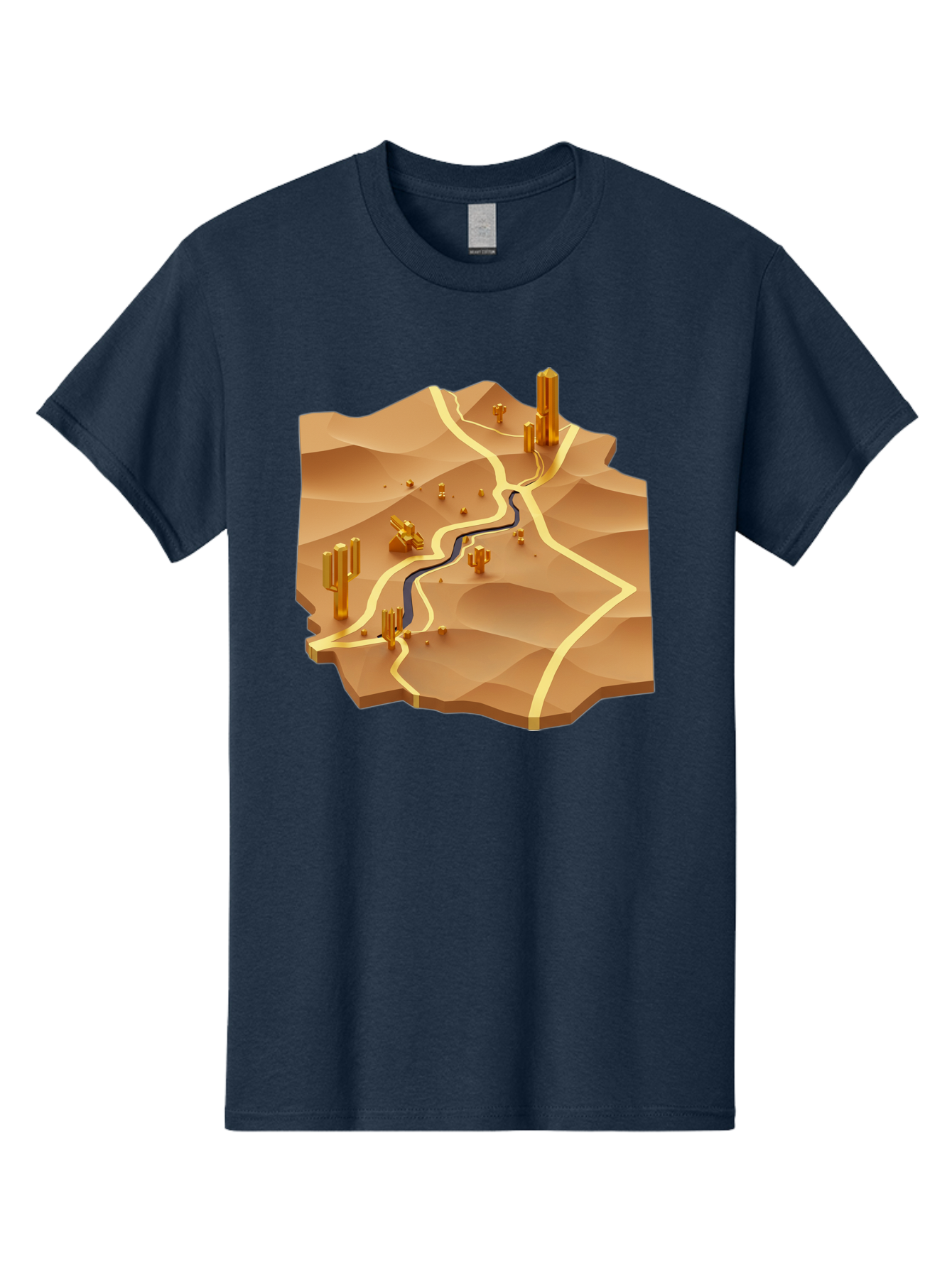 Desert-Landscape-Isometric-Map Men'S Graphic Tee, 100% Cotton, Comfortable Casual Summer Wear, Machine Washable, Vintage Camera, Old Camera, Antique Camera, Black Camera, Classic Photography, Photography Equipment, Nostalgic Device, Bag388