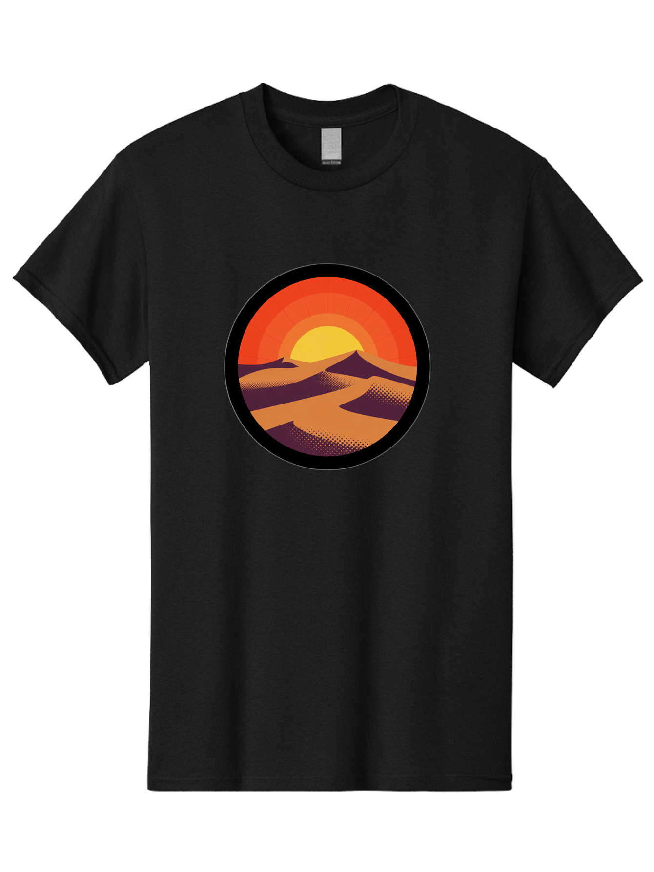 Desert-Sunset-1 Men'S Graphic Tee, 100% Cotton, Comfortable Casual Summer Wear, Machine Washable, Vintage Camera, Old Camera, Antique Camera, Black Camera, Classic Photography, Photography Equipment, Nostalgic Device, Film Camera, Camera Art Bag389