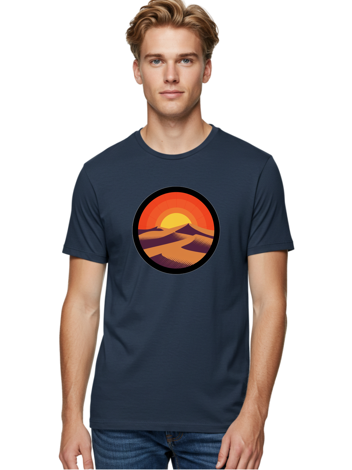 Desert-Sunset-1 Men'S Graphic Tee, 100% Cotton, Comfortable Casual Summer Wear, Machine Washable, Vintage Camera, Old Camera, Antique Camera, Black Camera, Classic Photography, Photography Equipment, Nostalgic Device, Film Camera, Camera Art Bag389