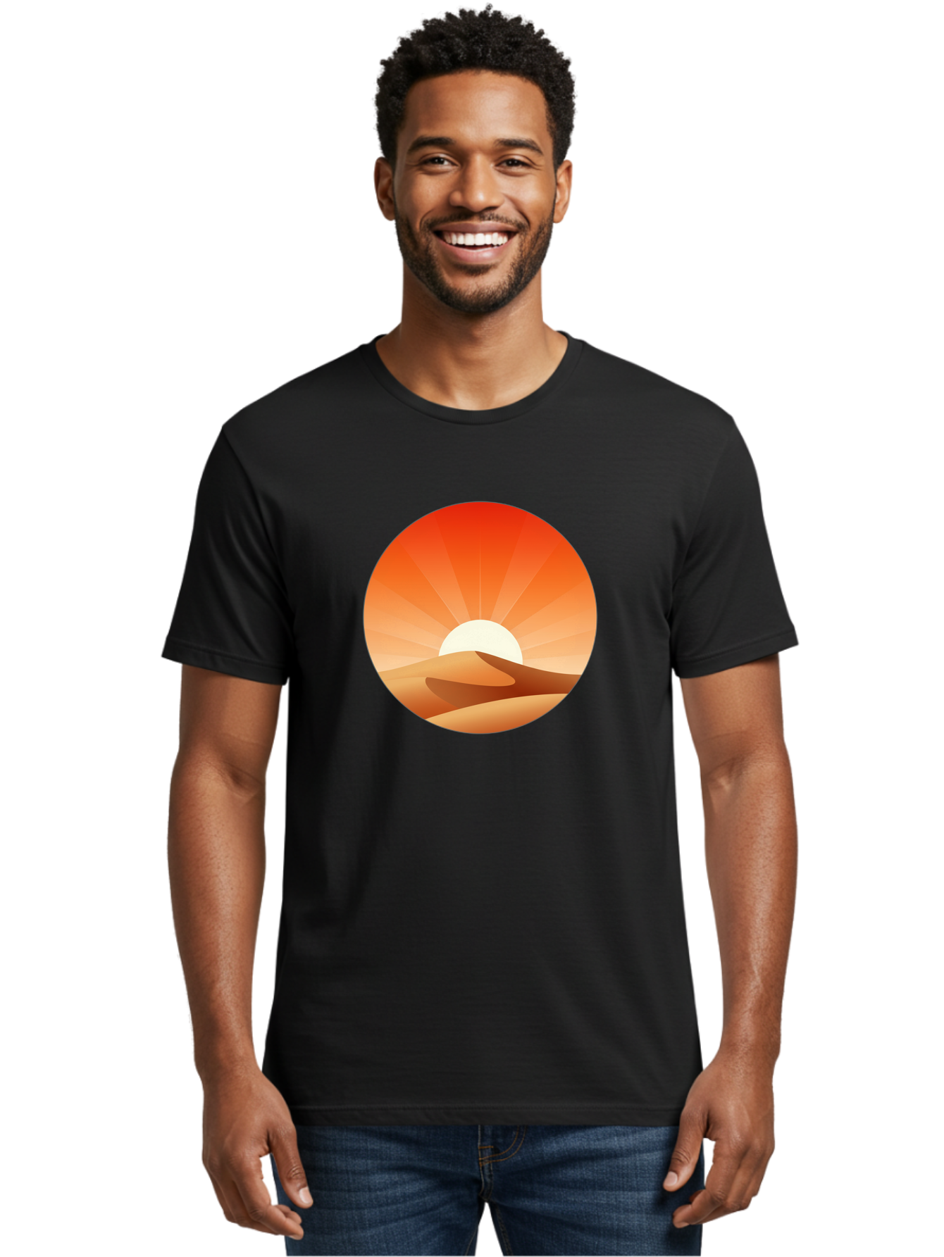 Desert-Sunset Men'S Graphic Tee, 100% Cotton, Comfortable Casual Summer Wear, Machine Washable, Vintage Camera, Old Camera, Antique Camera, Black Camera, Classic Photography, Photography Equipment, Nostalgic Device, Film Camera, Camera Art Bag394