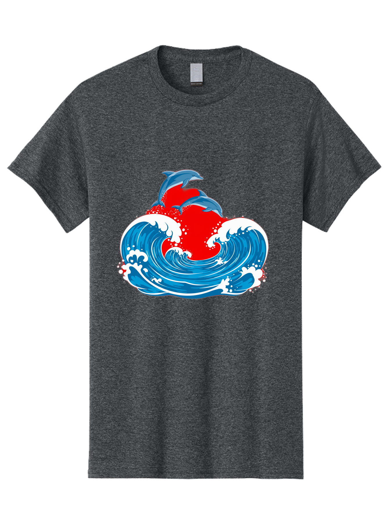 Dolphins-Jumping-Wave Men'S Graphic Tee, 100% Cotton, Comfortable Casual Summer Wear, Machine Washable, Vintage Camera, Old Camera, Antique Camera, Black Camera, Classic Photography, Photography Equipment, Nostalgic Device, Film Camera, Bag401
