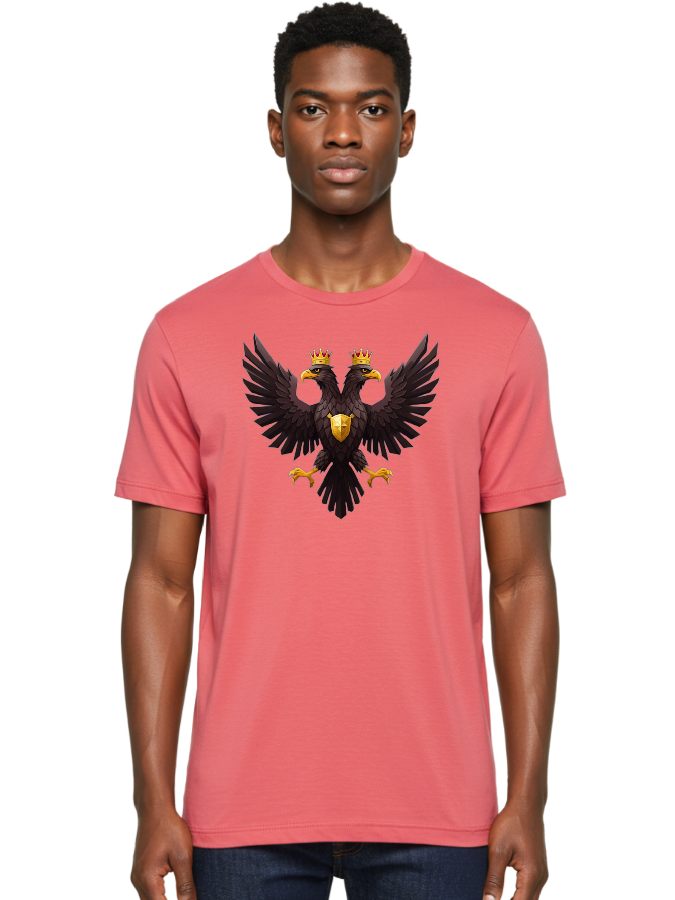 Double-Headed-Eagle-3 Men'S Graphic Tee, 100% Cotton, Comfortable Casual Summer Wear, Machine Washable, Vintage Camera, Old Camera, Antique Camera, Black Camera, Classic Photography, Photography Equipment, Nostalgic Device, Film Camera, Bag407