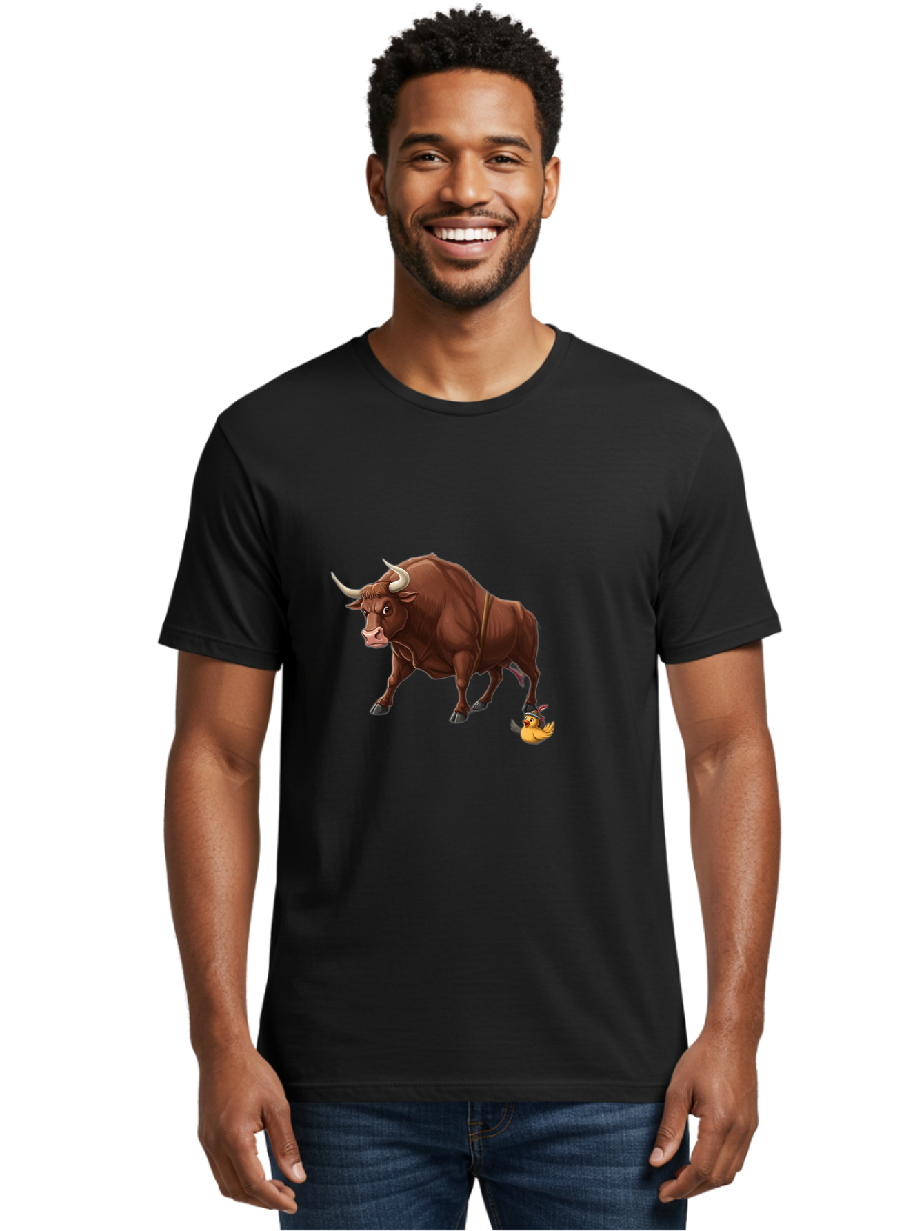 Duck-Riding-Bull Men'S Graphic Tee, 100% Cotton, Comfortable Casual Summer Wear, Machine Washable, Vintage Camera, Old Camera, Antique Camera, Black Camera, Classic Photography, Photography Equipment, Nostalgic Device, Film Camera, Camera Art Bag418