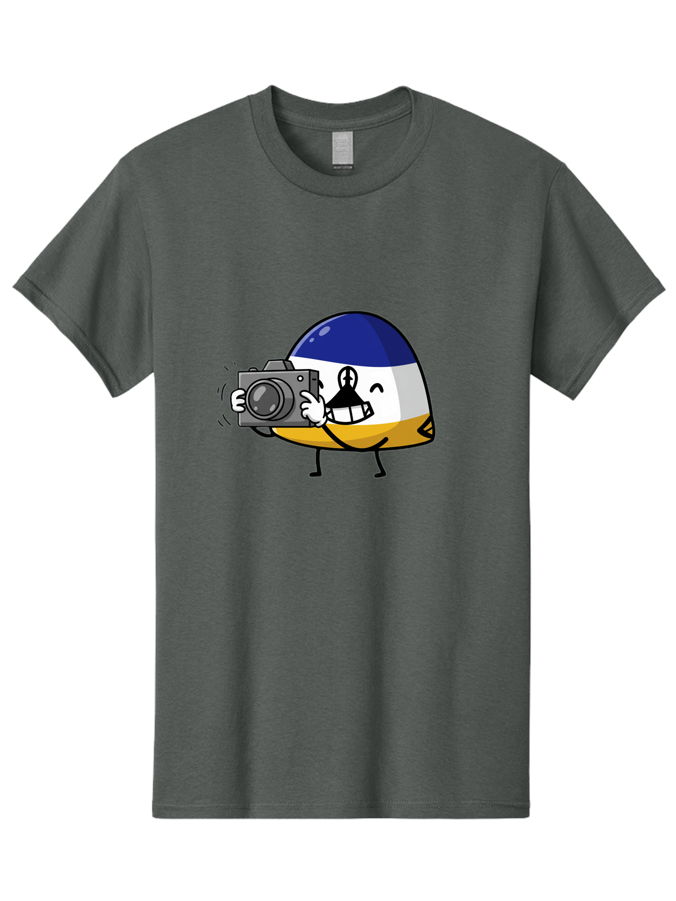 Egg-With-Camera Men'S Graphic Tee, 100% Cotton, Comfortable Casual Summer Wear, Machine Washable, Vintage Camera, Old Camera, Antique Camera, Black Camera, Classic Photography, Photography Equipment, Nostalgic Device, Film Camera, Camera Art Bag422