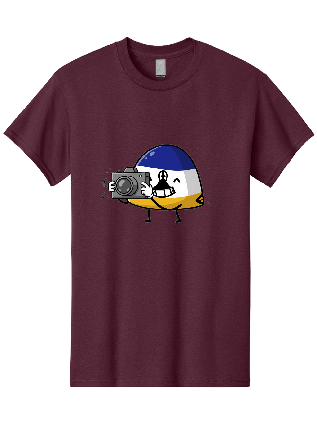 Egg-With-Camera Men'S Graphic Tee, 100% Cotton, Comfortable Casual Summer Wear, Machine Washable, Vintage Camera, Old Camera, Antique Camera, Black Camera, Classic Photography, Photography Equipment, Nostalgic Device, Film Camera, Camera Art Bag422