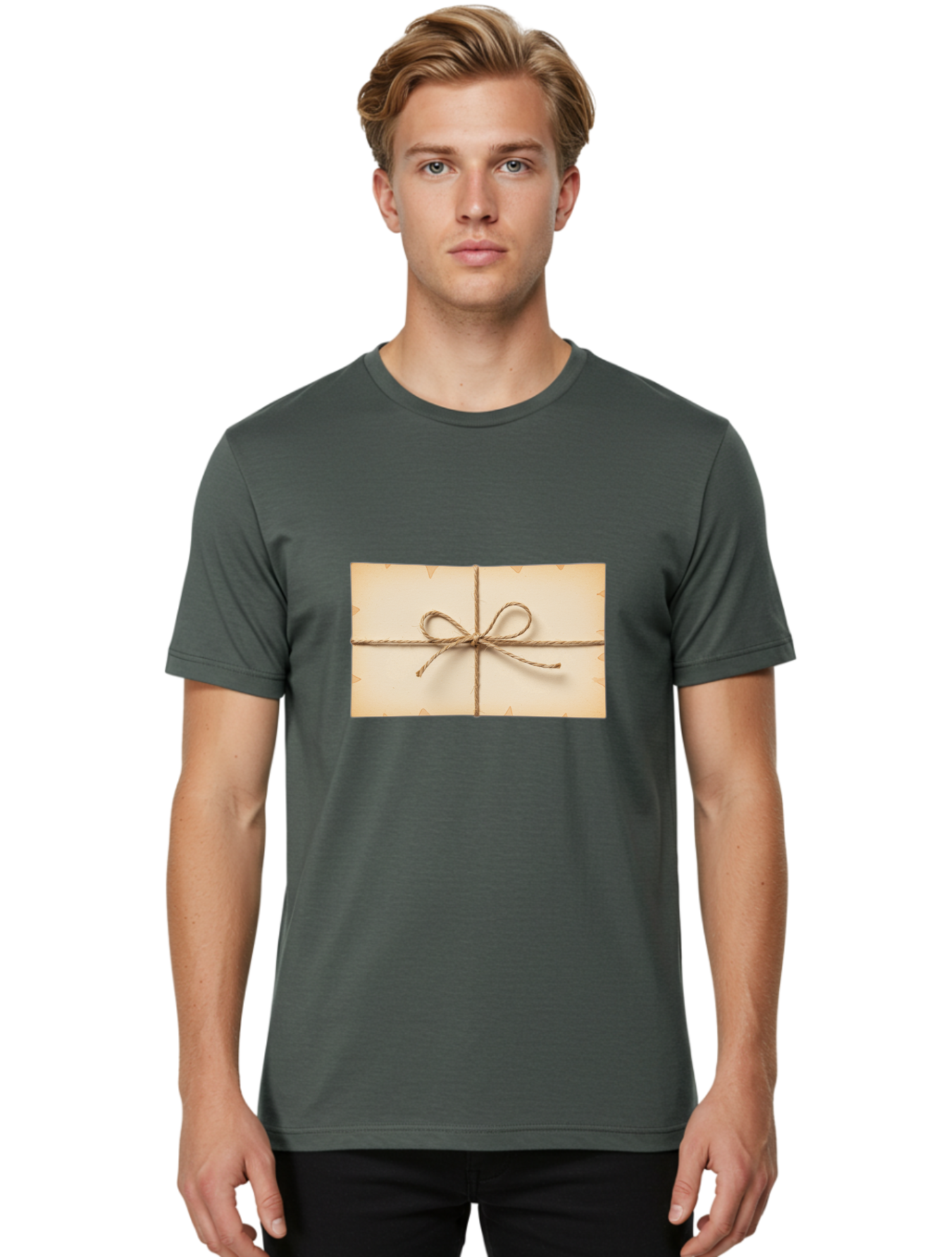 Envelope-With-Twine Men'S Graphic Tee, 100% Cotton, Comfortable Casual Summer Wear, Machine Washable, Vintage Camera, Old Camera, Antique Camera, Black Camera, Classic Photography, Photography Equipment, Nostalgic Device, Film Camera, Bag426