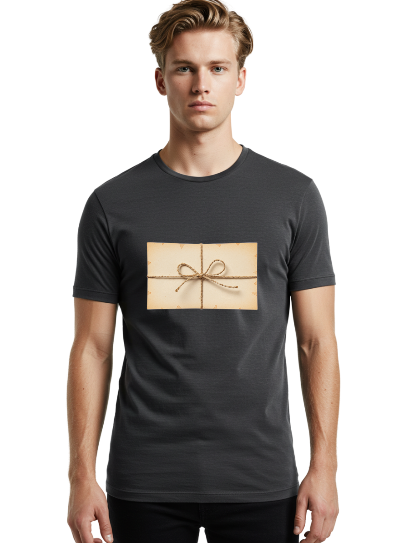 Envelope-With-Twine Men'S Graphic Tee, 100% Cotton, Comfortable Casual Summer Wear, Machine Washable, Vintage Camera, Old Camera, Antique Camera, Black Camera, Classic Photography, Photography Equipment, Nostalgic Device, Film Camera, Bag426