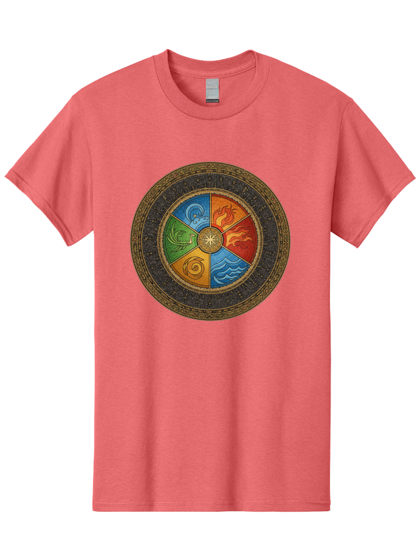 Five-Elements-Circle Men'S Graphic Tee, 100% Cotton, Comfortable Casual Summer Wear, Machine Washable, Vintage Camera, Old Camera, Antique Camera, Black Camera, Classic Photography, Photography Equipment, Nostalgic Device, Film Camera, Bag442
