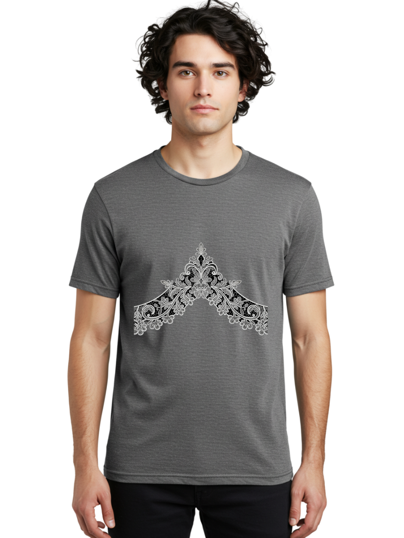 Fleur-De-Lis-Ornament Men'S Graphic Tee, 100% Cotton, Comfortable Casual Summer Wear, Machine Washable, Vintage Camera, Old Camera, Antique Camera, Black Camera, Classic Photography, Photography Equipment, Nostalgic Device, Film Camera, Bag445