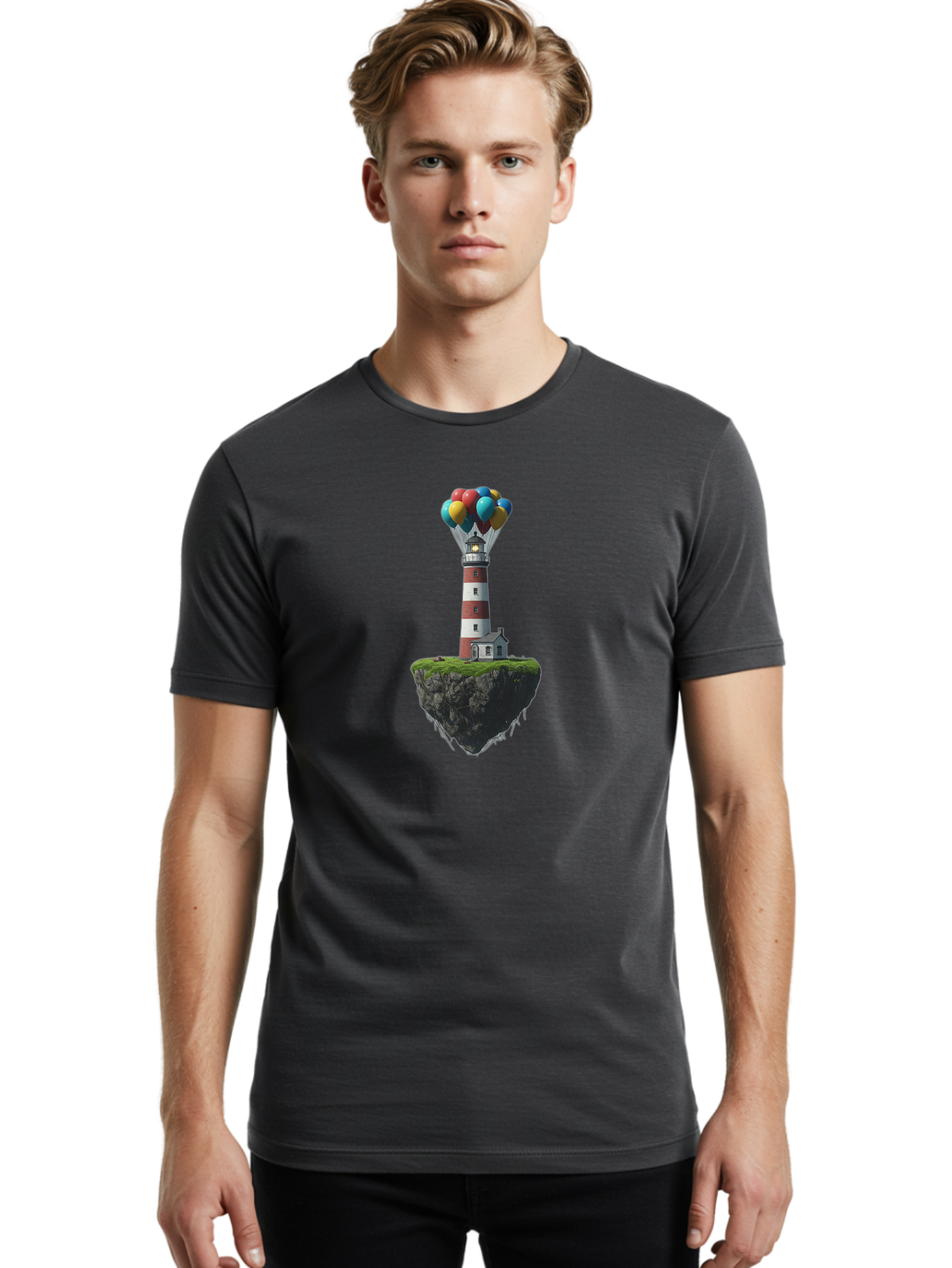 Floating-Lighthouse Men'S Graphic Tee, 100% Cotton, Comfortable Casual Summer Wear, Machine Washable, Vintage Camera, Old Camera, Antique Camera, Black Camera, Classic Photography, Photography Equipment, Nostalgic Device, Film Camera, Bag450