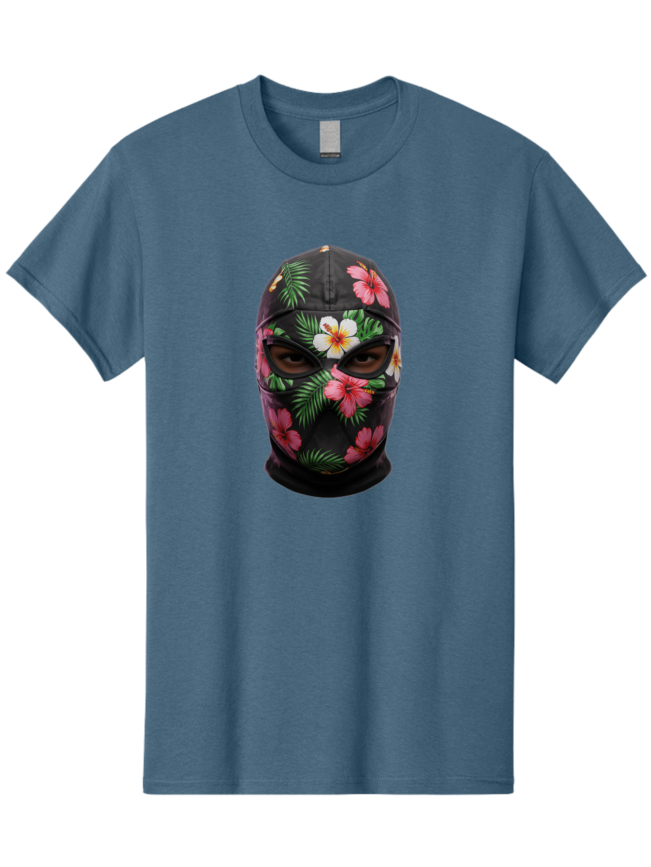 Floral-Balaclava-Mask Men'S Graphic Tee, 100% Cotton, Comfortable Casual Summer Wear, Machine Washable, Vintage Camera, Old Camera, Antique Camera, Black Camera, Classic Photography, Photography Equipment, Nostalgic Device, Film Camera, Bag456