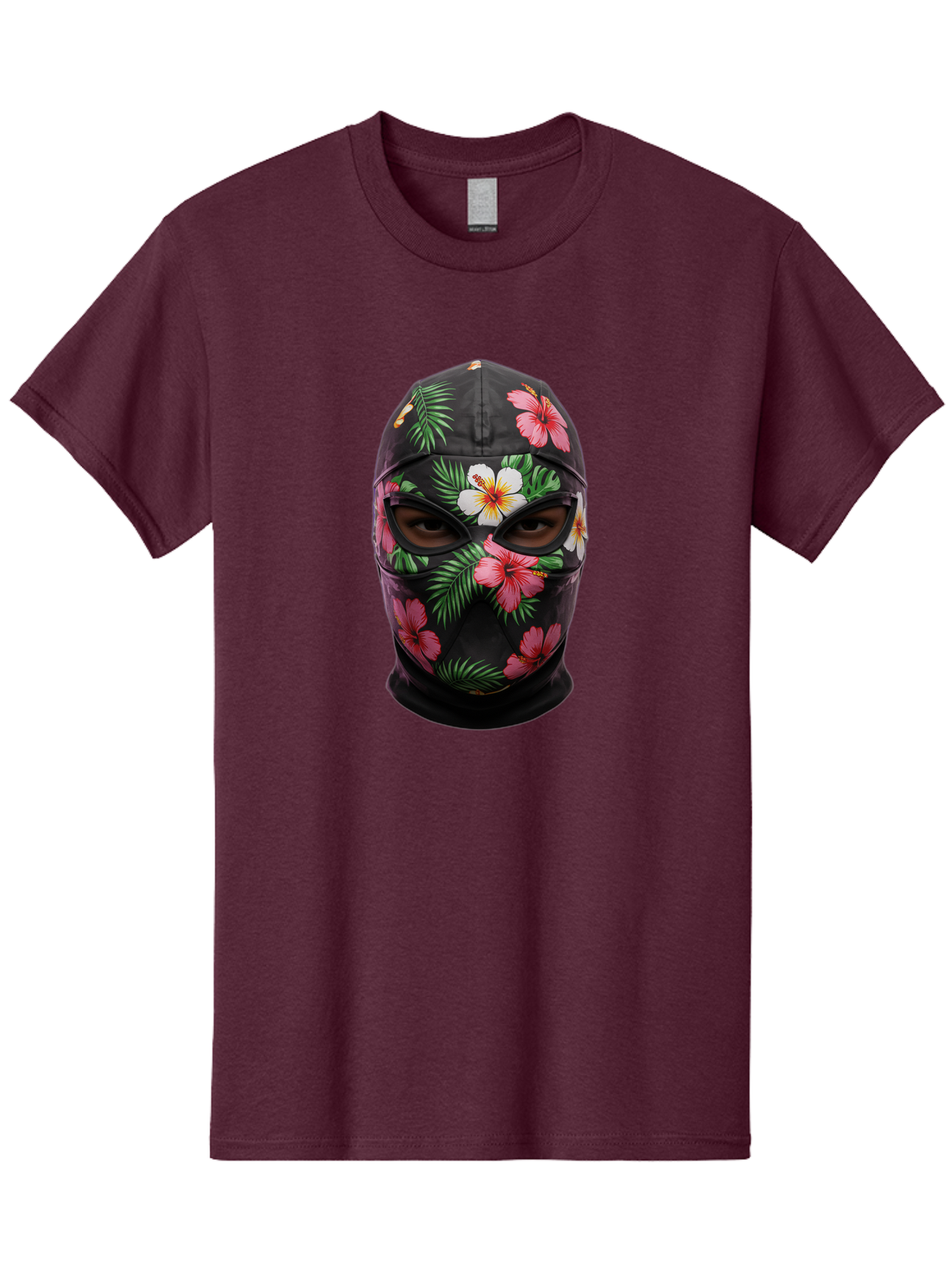 Floral-Balaclava-Mask Men'S Graphic Tee, 100% Cotton, Comfortable Casual Summer Wear, Machine Washable, Vintage Camera, Old Camera, Antique Camera, Black Camera, Classic Photography, Photography Equipment, Nostalgic Device, Film Camera, Bag456