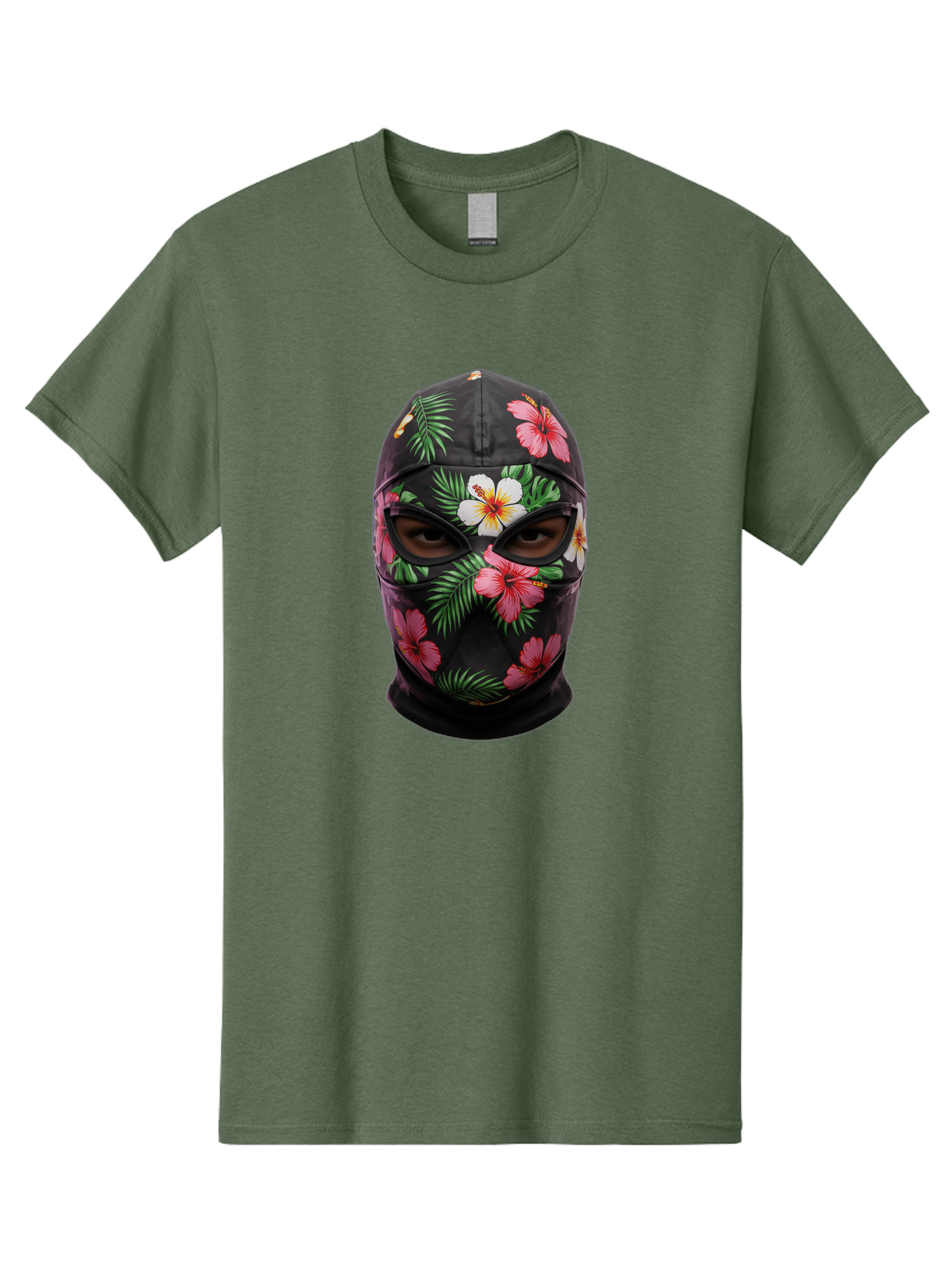 Floral-Balaclava-Mask Men'S Graphic Tee, 100% Cotton, Comfortable Casual Summer Wear, Machine Washable, Vintage Camera, Old Camera, Antique Camera, Black Camera, Classic Photography, Photography Equipment, Nostalgic Device, Film Camera, Bag456