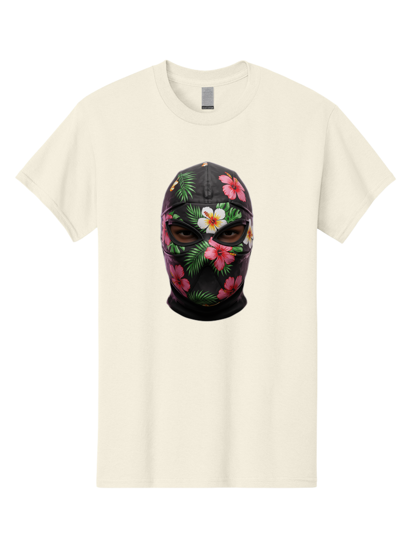 Floral-Balaclava-Mask Men'S Graphic Tee, 100% Cotton, Comfortable Casual Summer Wear, Machine Washable, Vintage Camera, Old Camera, Antique Camera, Black Camera, Classic Photography, Photography Equipment, Nostalgic Device, Film Camera, Bag456