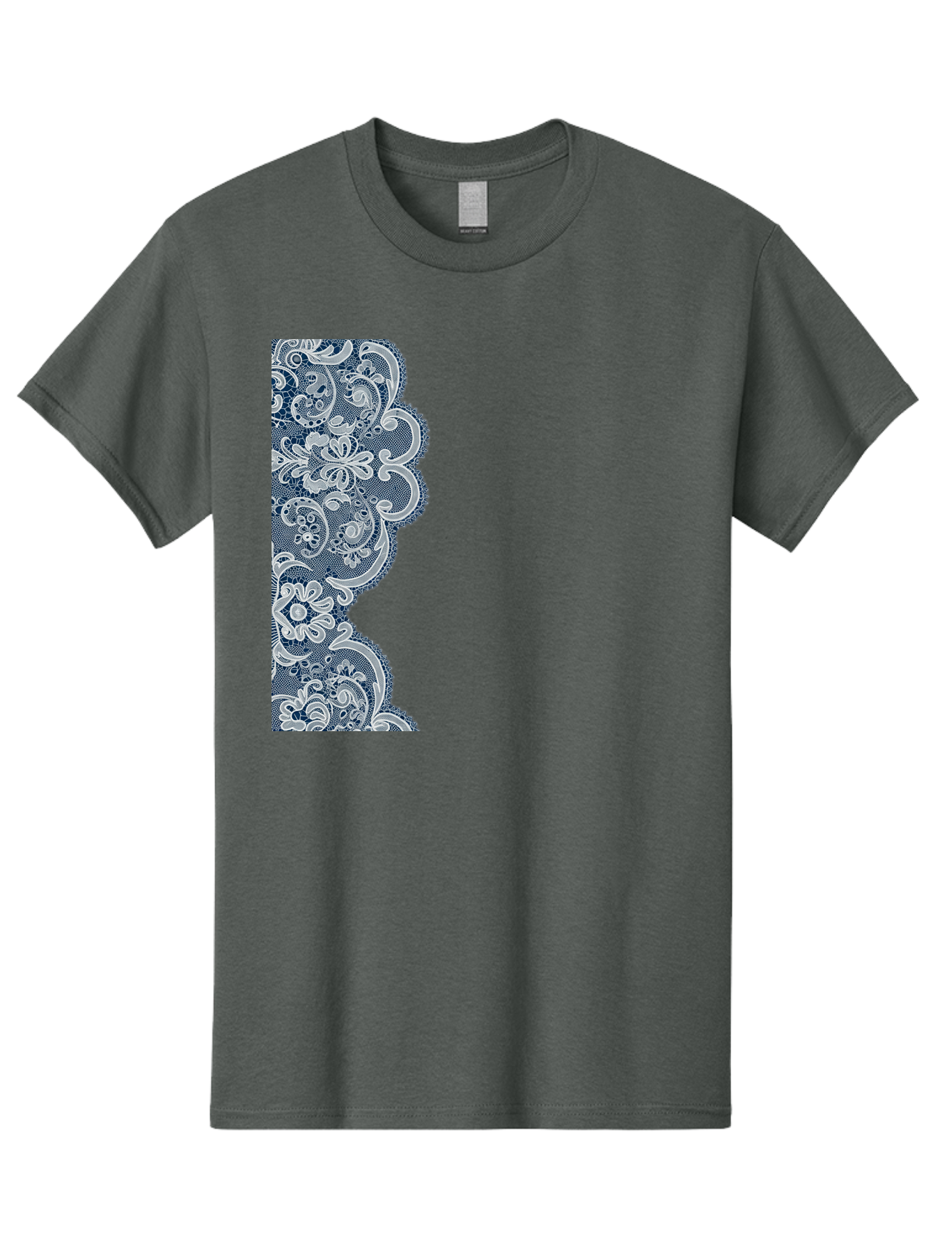 Floral-Lace-Border Men'S Graphic Tee, 100% Cotton, Comfortable Casual Summer Wear, Machine Washable, Vintage Camera, Old Camera, Antique Camera, Black Camera, Classic Photography, Photography Equipment, Nostalgic Device, Film Camera, Bag460