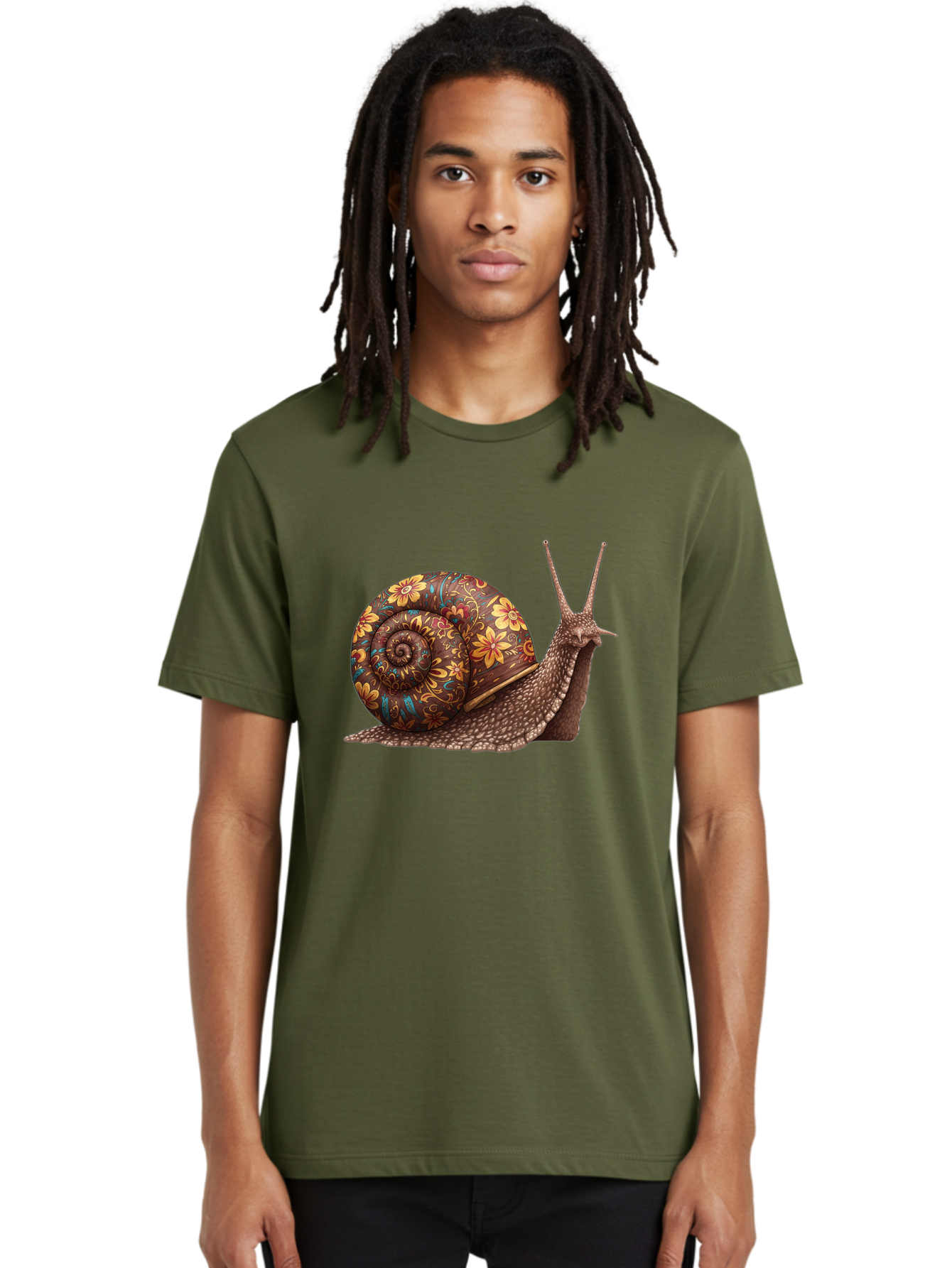 Floral-Snail-2 Men'S Graphic Tee, 100% Cotton, Comfortable Casual Summer Wear, Machine Washable, Vintage Camera, Old Camera, Antique Camera, Black Camera, Classic Photography, Photography Equipment, Nostalgic Device, Film Camera, Camera Art Bag464