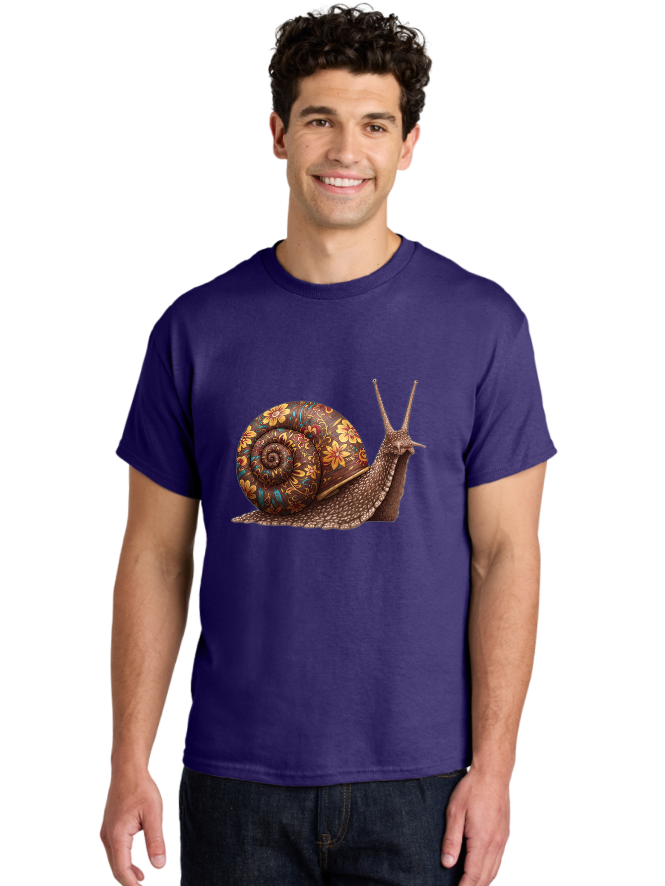 Floral-Snail-2 Men'S Graphic Tee, 100% Cotton, Comfortable Casual Summer Wear, Machine Washable, Vintage Camera, Old Camera, Antique Camera, Black Camera, Classic Photography, Photography Equipment, Nostalgic Device, Film Camera, Camera Art Bag464