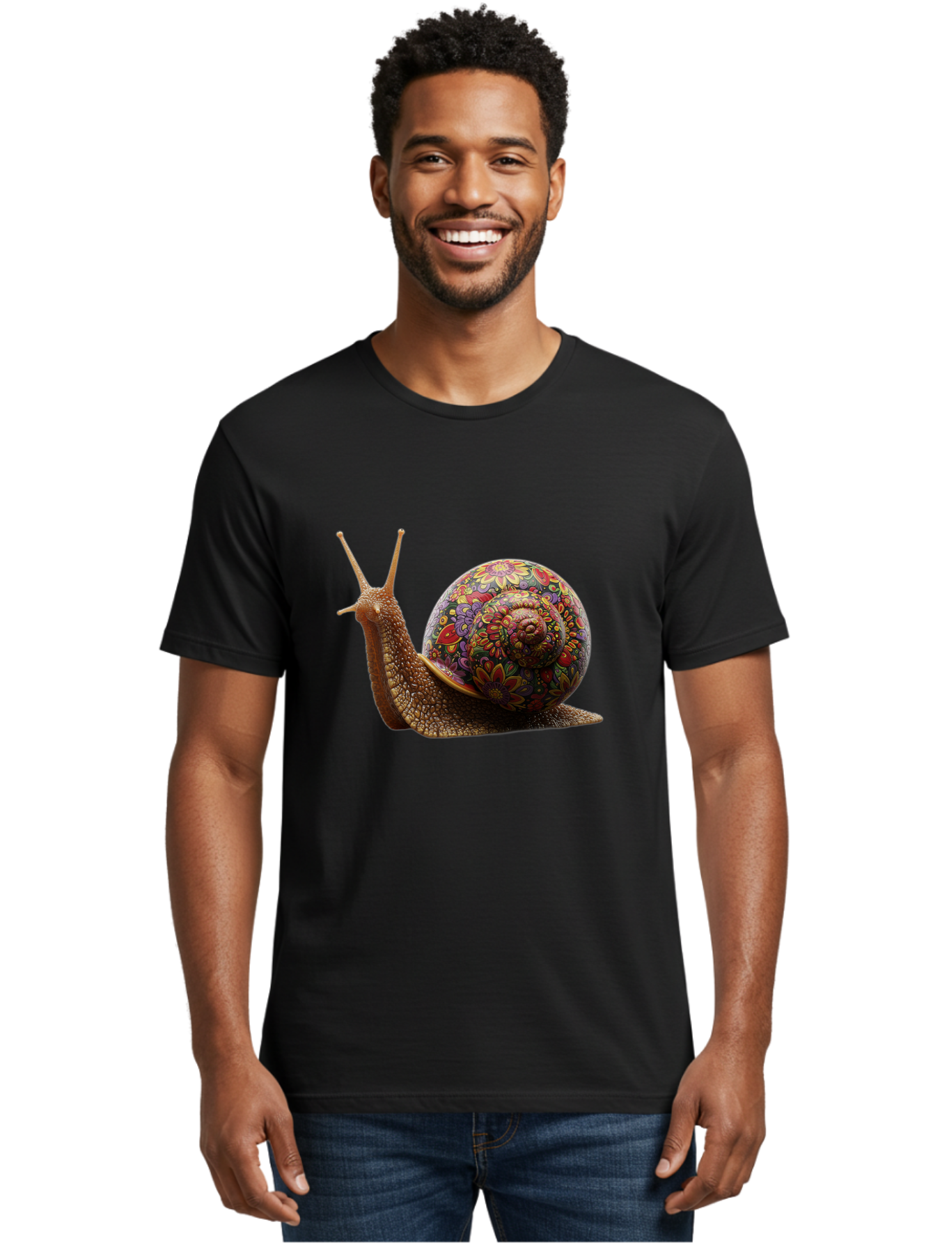 Floral-Snail-3 Men'S Graphic Tee, 100% Cotton, Comfortable Casual Summer Wear, Machine Washable, Vintage Camera, Old Camera, Antique Camera, Black Camera, Classic Photography, Photography Equipment, Nostalgic Device, Film Camera, Camera Art Bag465
