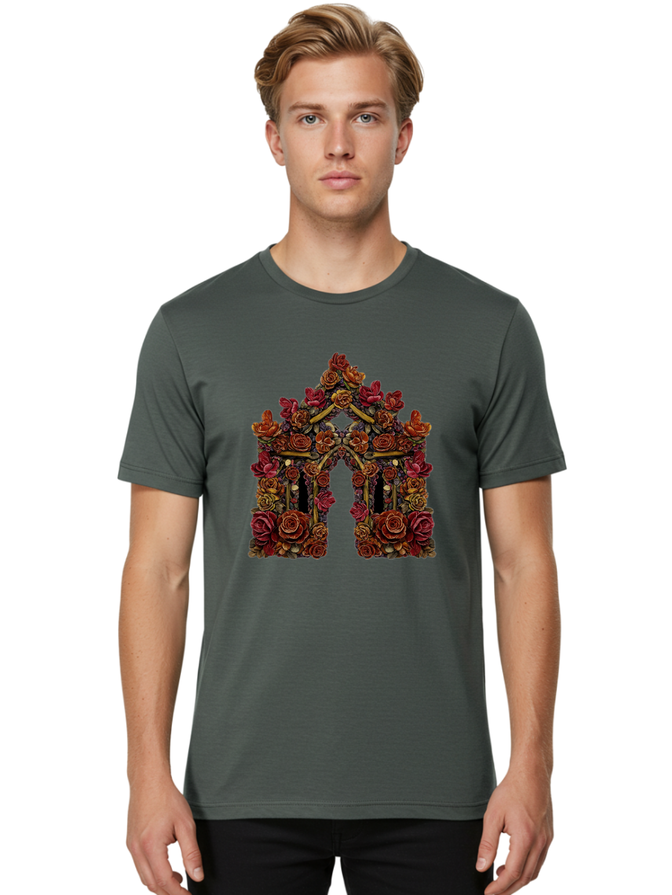 Flower-Gate Men'S Graphic Tee, 100% Cotton, Comfortable Casual Summer Wear, Machine Washable, Vintage Camera, Old Camera, Antique Camera, Black Camera, Classic Photography, Photography Equipment, Nostalgic Device, Film Camera, Camera Art Bag470