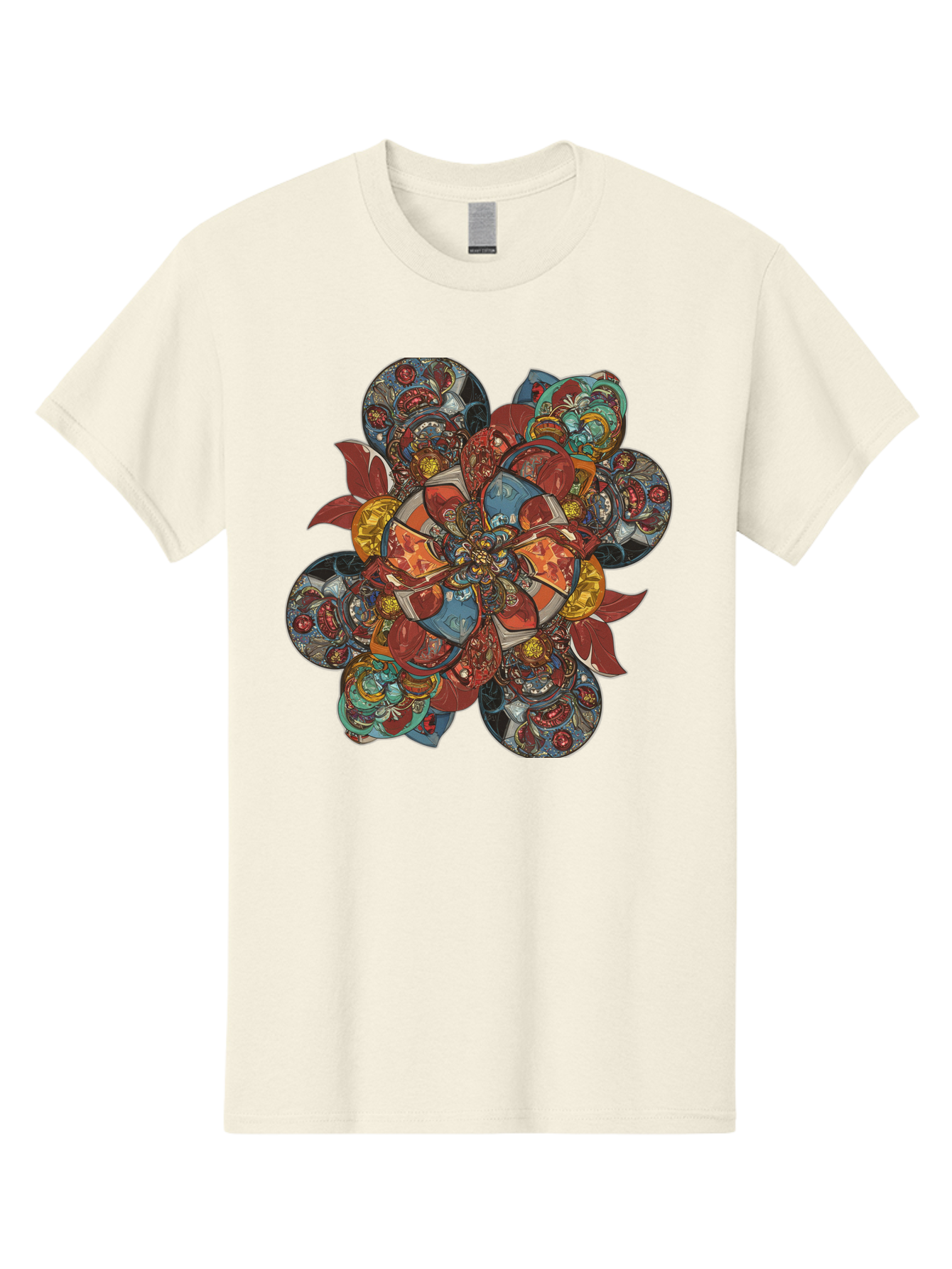 Flower-Mandala Men'S Graphic Tee, 100% Cotton, Comfortable Casual Summer Wear, Machine Washable, Vintage Camera, Old Camera, Antique Camera, Black Camera, Classic Photography, Photography Equipment, Nostalgic Device, Film Camera, Camera Art Bag472