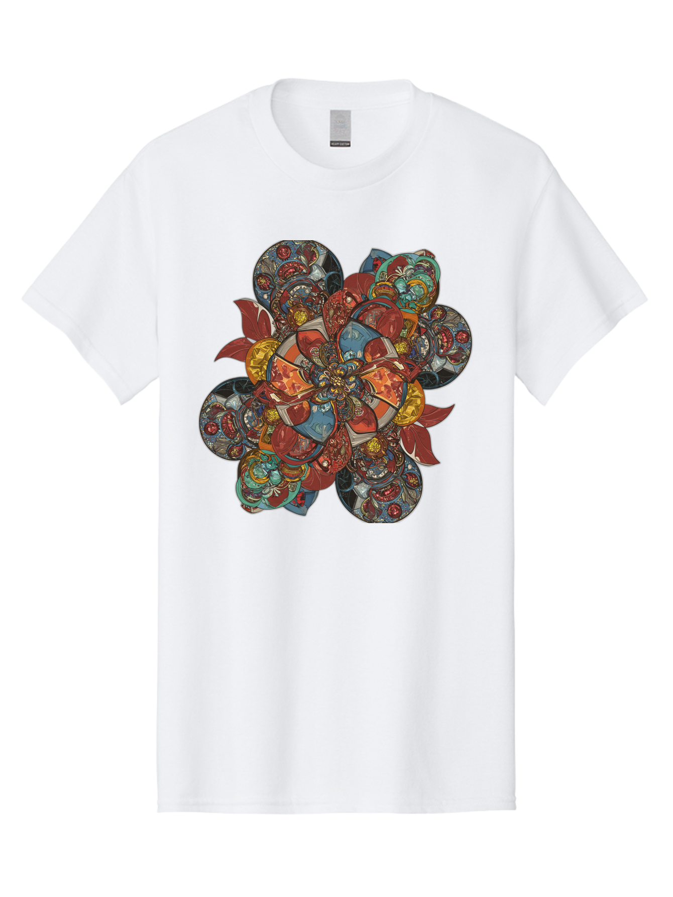 Flower-Mandala Men'S Graphic Tee, 100% Cotton, Comfortable Casual Summer Wear, Machine Washable, Vintage Camera, Old Camera, Antique Camera, Black Camera, Classic Photography, Photography Equipment, Nostalgic Device, Film Camera, Camera Art Bag472