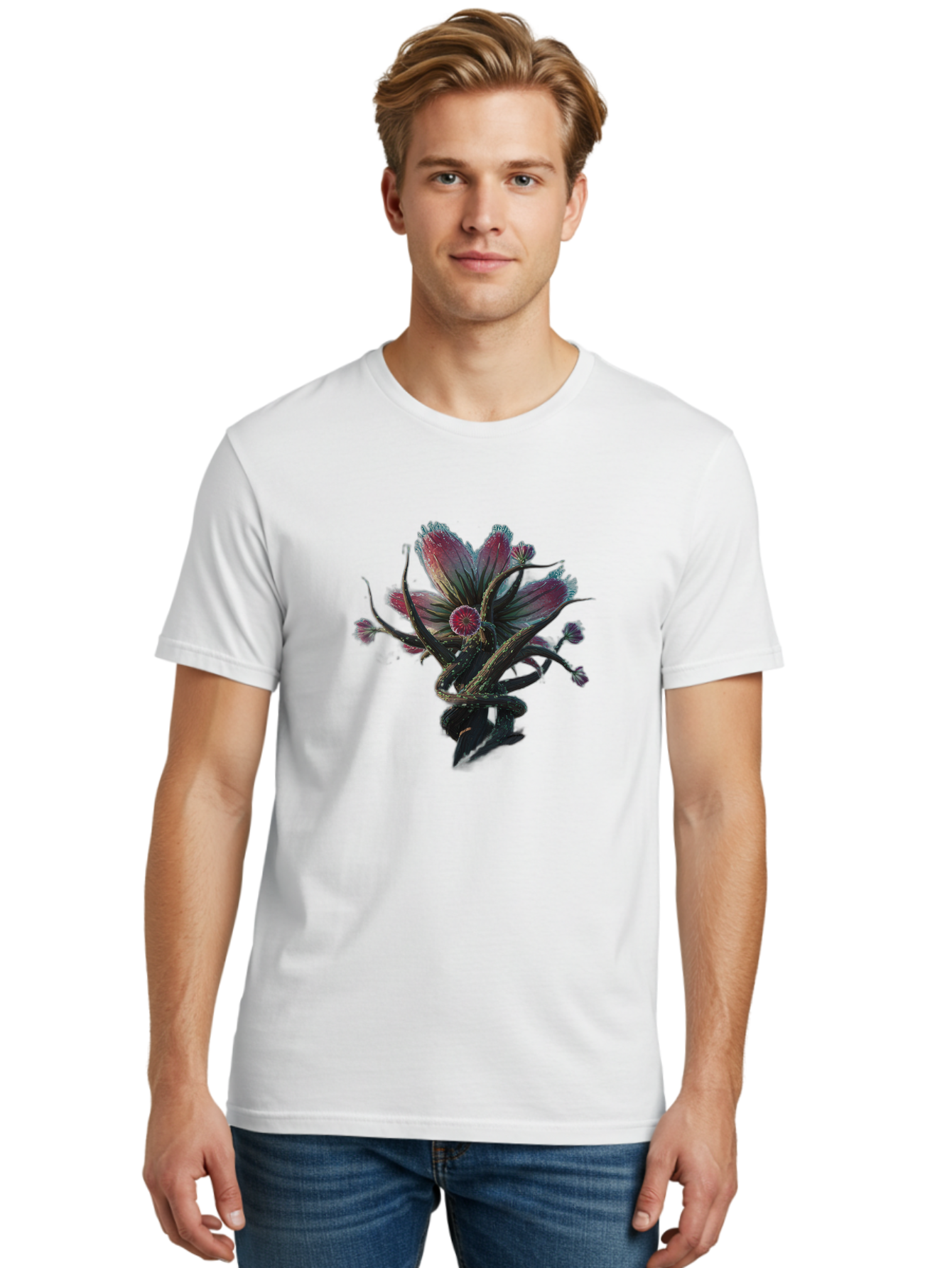 Flower Men'S Graphic Tee, 100% Cotton, Comfortable Casual Summer Wear, Machine Washable, Vintage Camera, Old Camera, Antique Camera, Black Camera, Classic Photography, Photography Equipment, Nostalgic Device, Film Camera, Camera Art Bag473