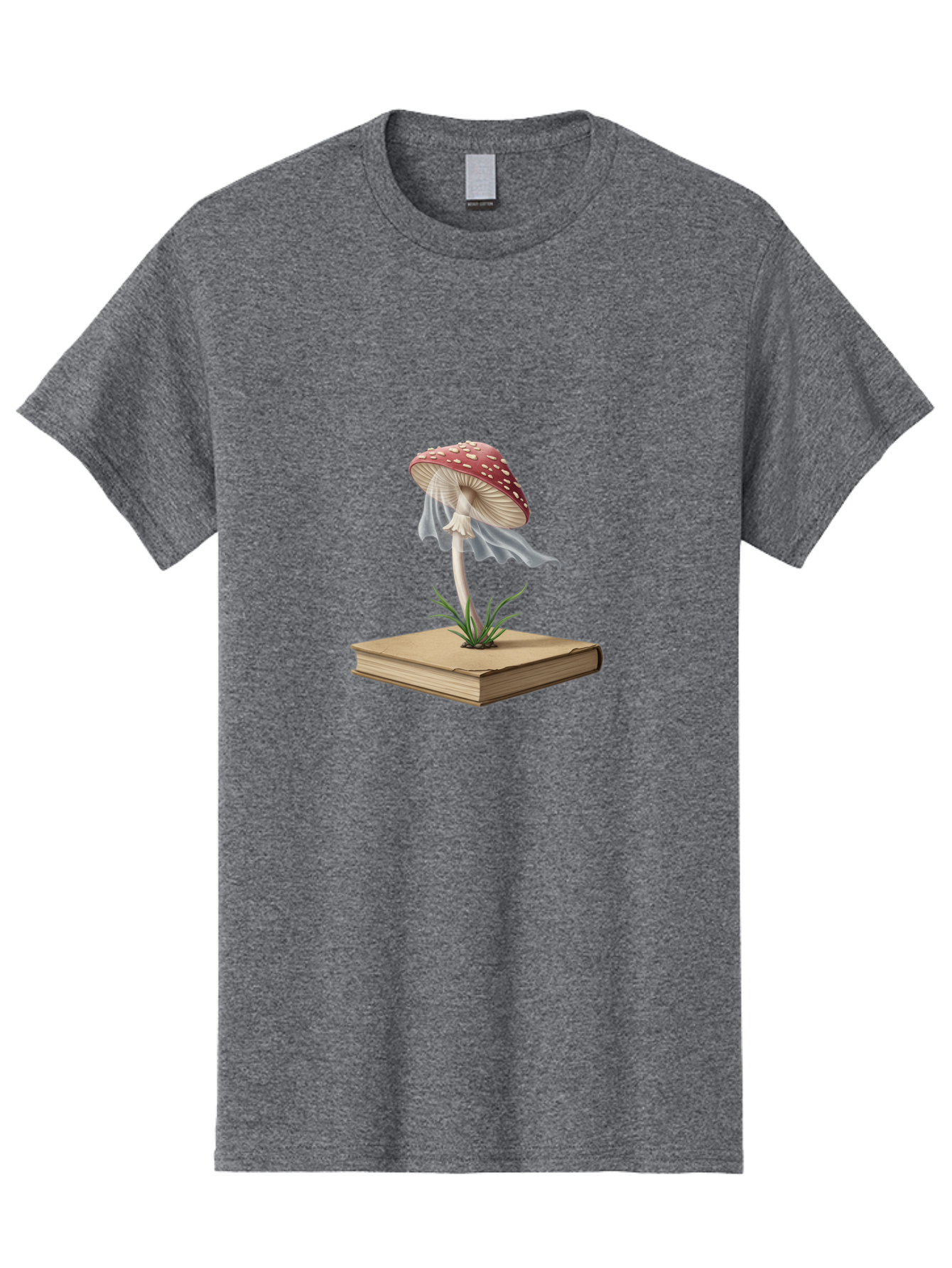Fly-Agaric-Mushroom-On-Book Men'S Graphic Tee, 100% Cotton, Comfortable Casual Summer Wear, Machine Washable, Vintage Camera, Old Camera, Antique Camera, Black Camera, Classic Photography, Photography Equipment, Nostalgic Device, Film Camera, Bag474