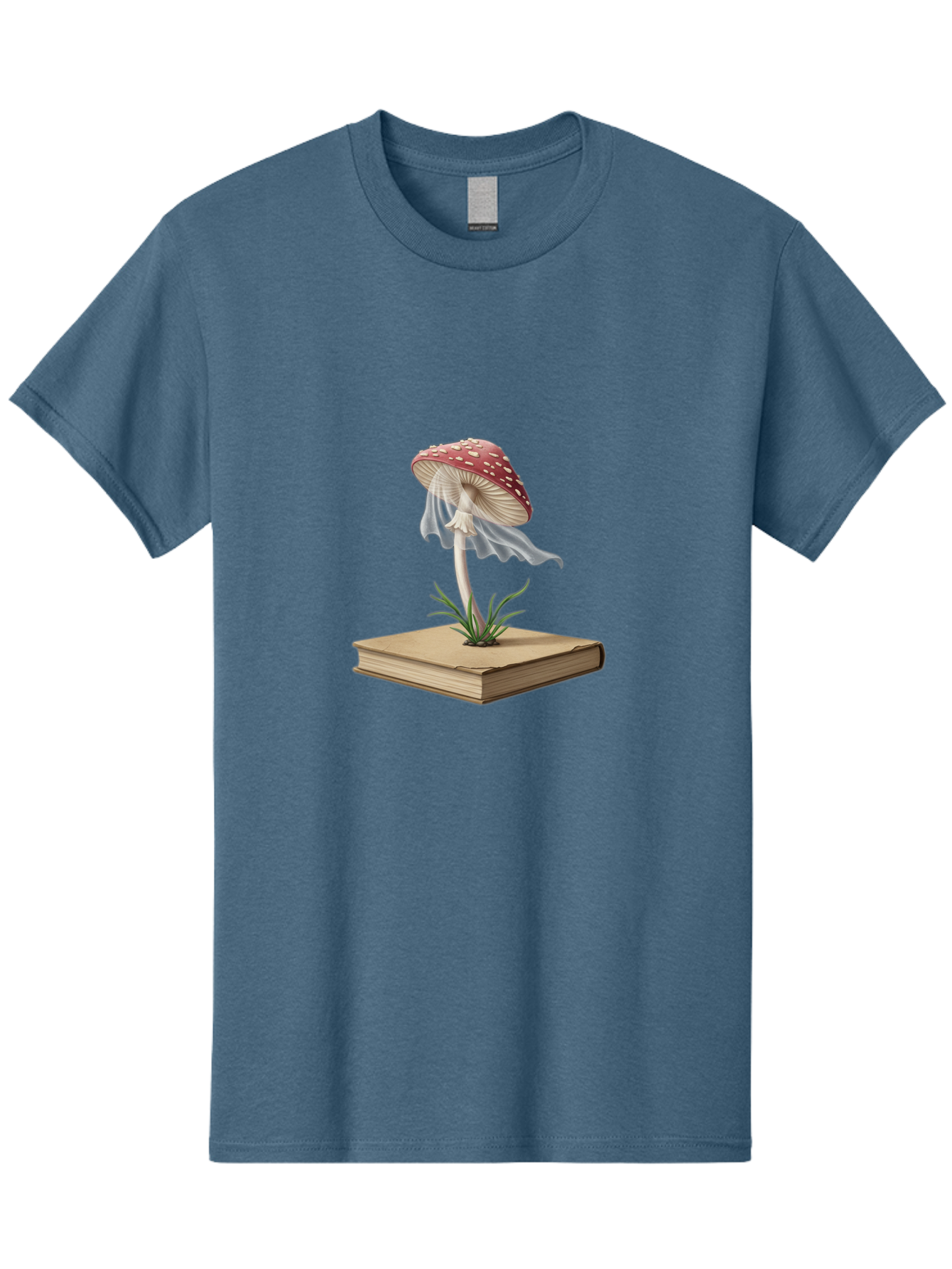 Fly-Agaric-Mushroom-On-Book Men'S Graphic Tee, 100% Cotton, Comfortable Casual Summer Wear, Machine Washable, Vintage Camera, Old Camera, Antique Camera, Black Camera, Classic Photography, Photography Equipment, Nostalgic Device, Film Camera, Bag474