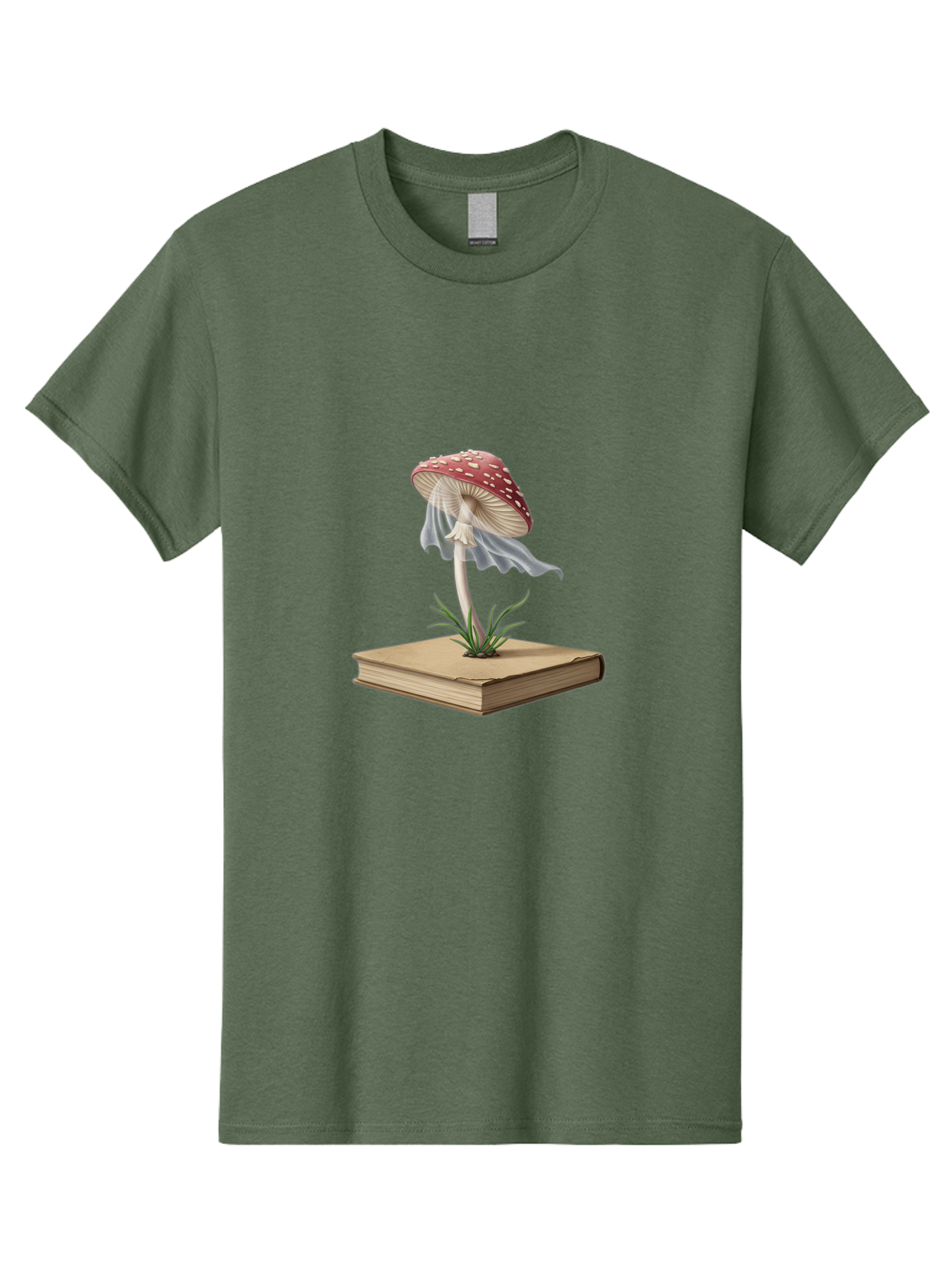 Fly-Agaric-Mushroom-On-Book Men'S Graphic Tee, 100% Cotton, Comfortable Casual Summer Wear, Machine Washable, Vintage Camera, Old Camera, Antique Camera, Black Camera, Classic Photography, Photography Equipment, Nostalgic Device, Film Camera, Bag474