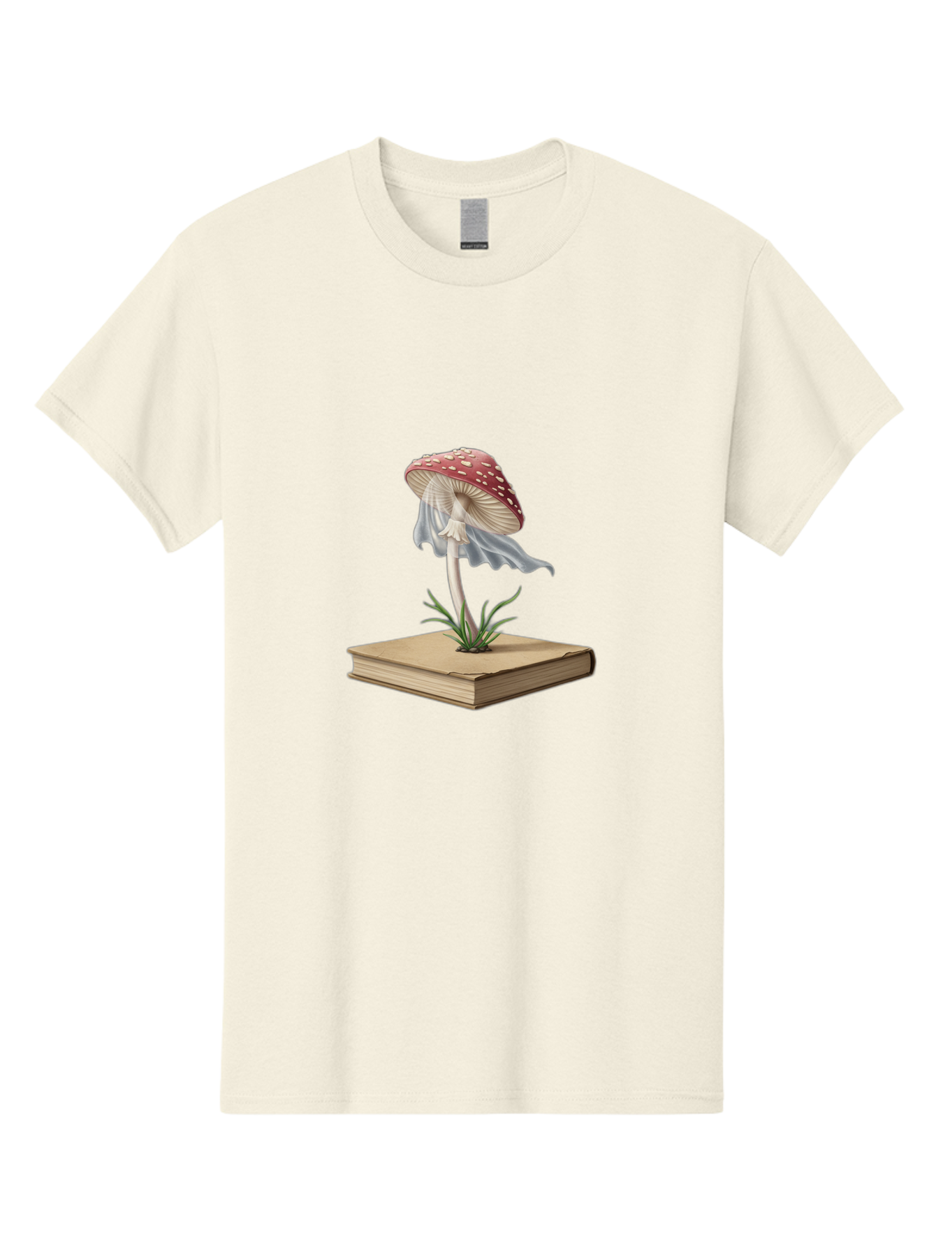 Fly-Agaric-Mushroom-On-Book Men'S Graphic Tee, 100% Cotton, Comfortable Casual Summer Wear, Machine Washable, Vintage Camera, Old Camera, Antique Camera, Black Camera, Classic Photography, Photography Equipment, Nostalgic Device, Film Camera, Bag474