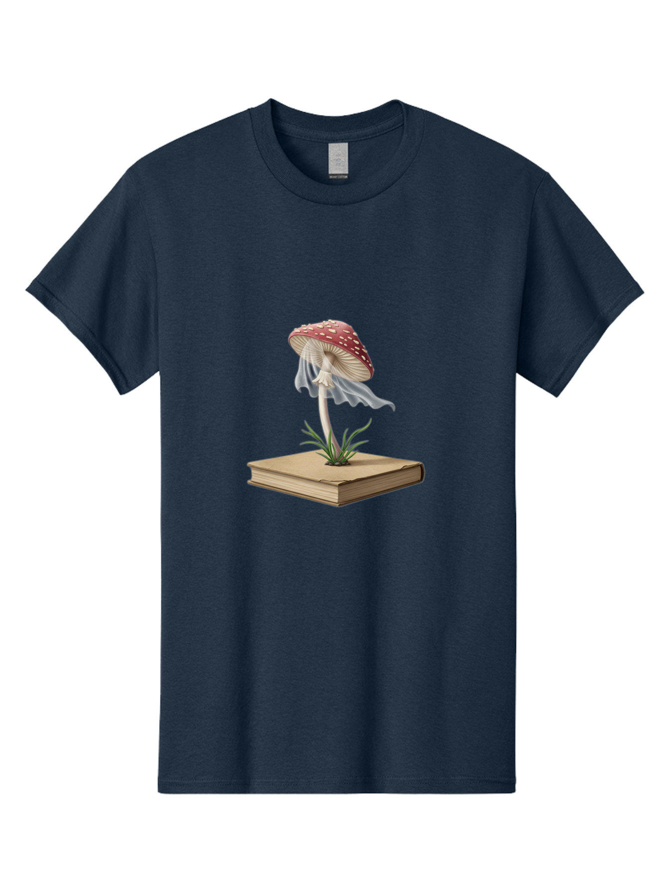Fly-Agaric-Mushroom-On-Book Men'S Graphic Tee, 100% Cotton, Comfortable Casual Summer Wear, Machine Washable, Vintage Camera, Old Camera, Antique Camera, Black Camera, Classic Photography, Photography Equipment, Nostalgic Device, Film Camera, Bag474