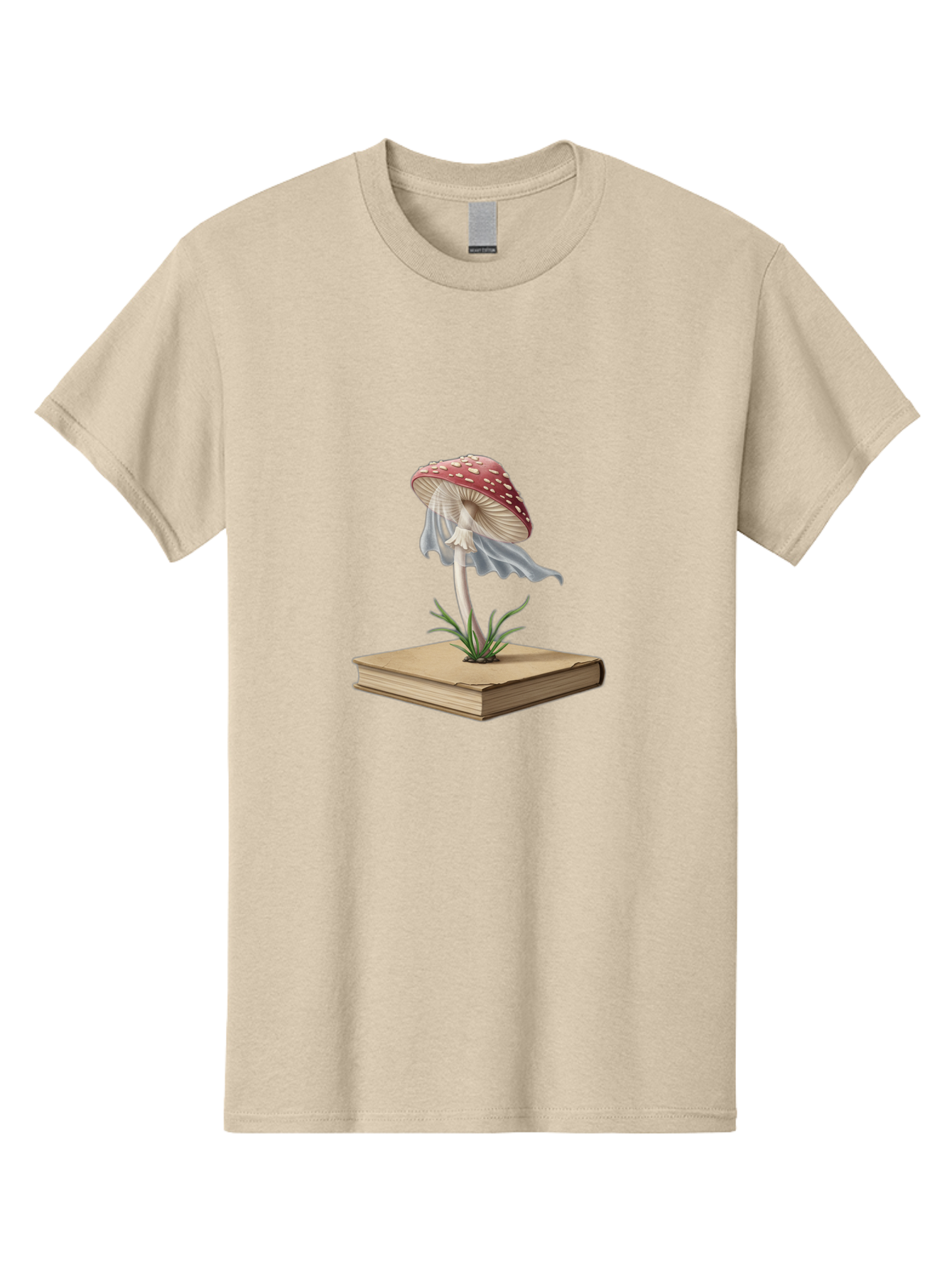 Fly-Agaric-Mushroom-On-Book Men'S Graphic Tee, 100% Cotton, Comfortable Casual Summer Wear, Machine Washable, Vintage Camera, Old Camera, Antique Camera, Black Camera, Classic Photography, Photography Equipment, Nostalgic Device, Film Camera, Bag474