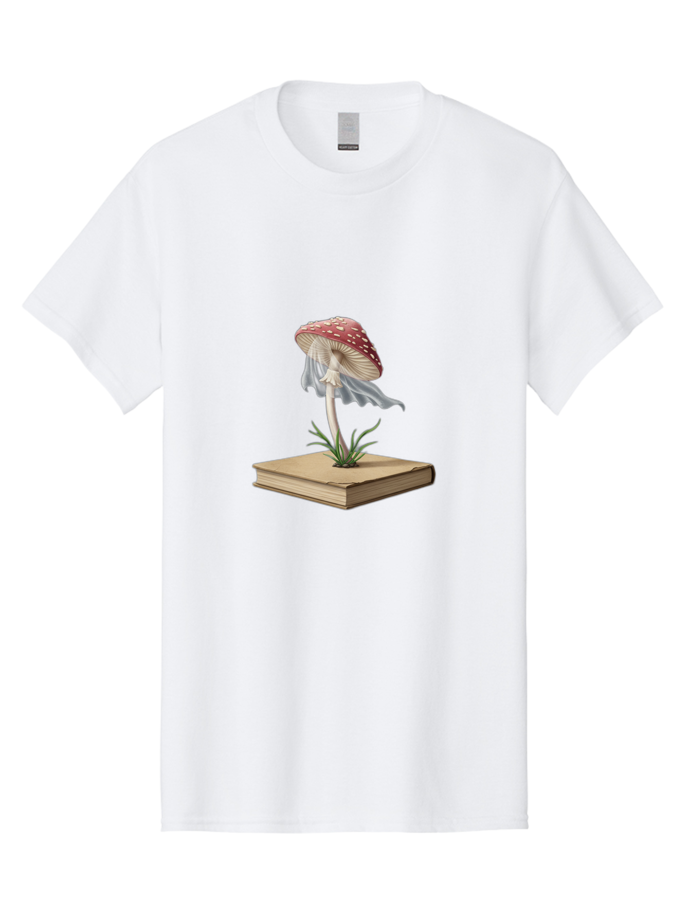 Fly-Agaric-Mushroom-On-Book Men'S Graphic Tee, 100% Cotton, Comfortable Casual Summer Wear, Machine Washable, Vintage Camera, Old Camera, Antique Camera, Black Camera, Classic Photography, Photography Equipment, Nostalgic Device, Film Camera, Bag474
