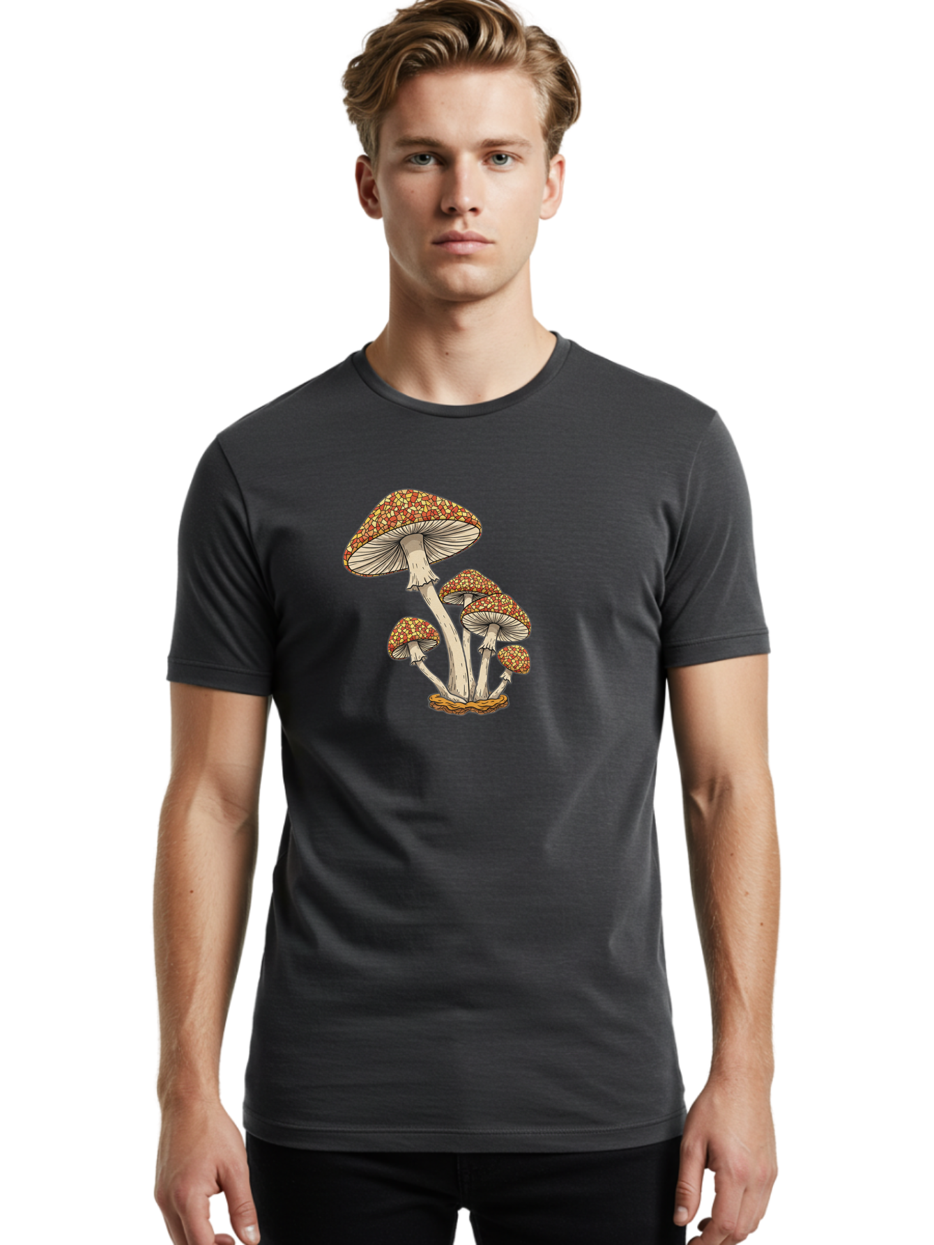 Fly-Agaric-Mushrooms Men'S Graphic Tee, 100% Cotton, Comfortable Casual Summer Wear, Machine Washable, Vintage Camera, Old Camera, Antique Camera, Black Camera, Classic Photography, Photography Equipment, Nostalgic Device, Film Camera, Bag475
