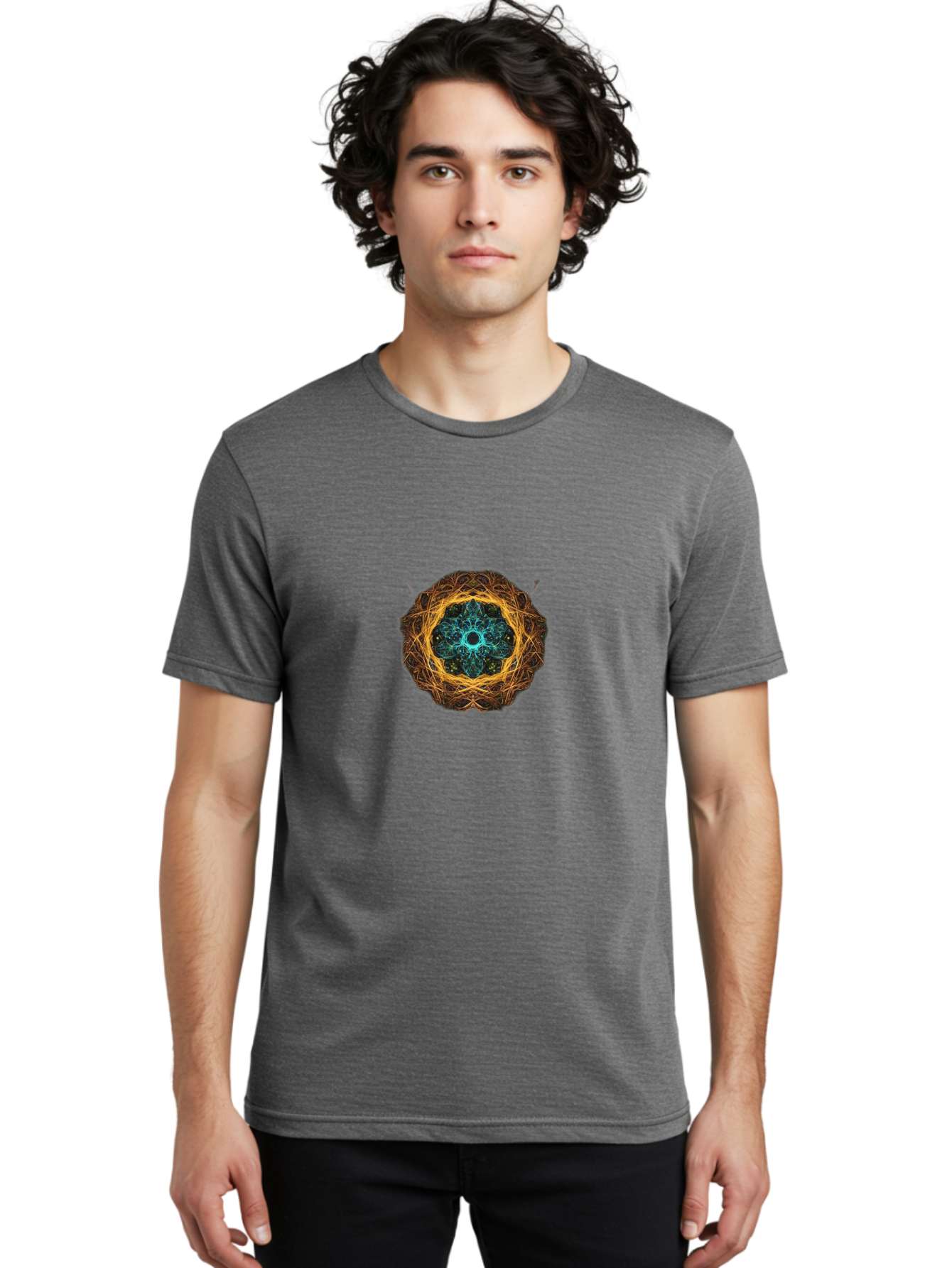 Fractal-Circle Men'S Graphic Tee, 100% Cotton, Comfortable Casual Summer Wear, Machine Washable, Vintage Camera, Old Camera, Antique Camera, Black Camera, Classic Photography, Photography Equipment, Nostalgic Device, Film Camera, Camera Art Bag489