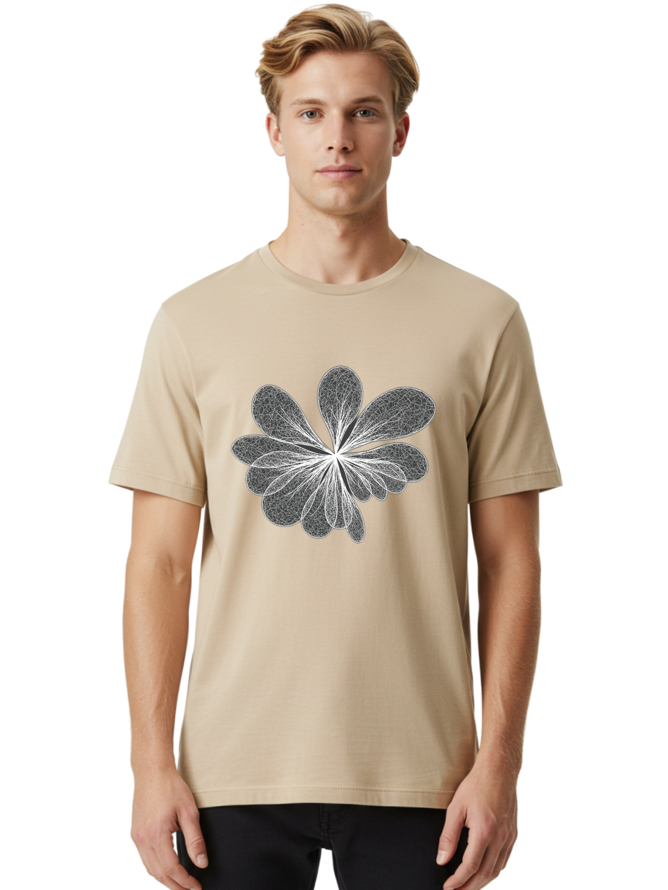 Fractal-Flower Men'S Graphic Tee, 100% Cotton, Comfortable Casual Summer Wear, Machine Washable, Vintage Camera, Old Camera, Antique Camera, Black Camera, Classic Photography, Photography Equipment, Nostalgic Device, Film Camera, Camera Art Bag492