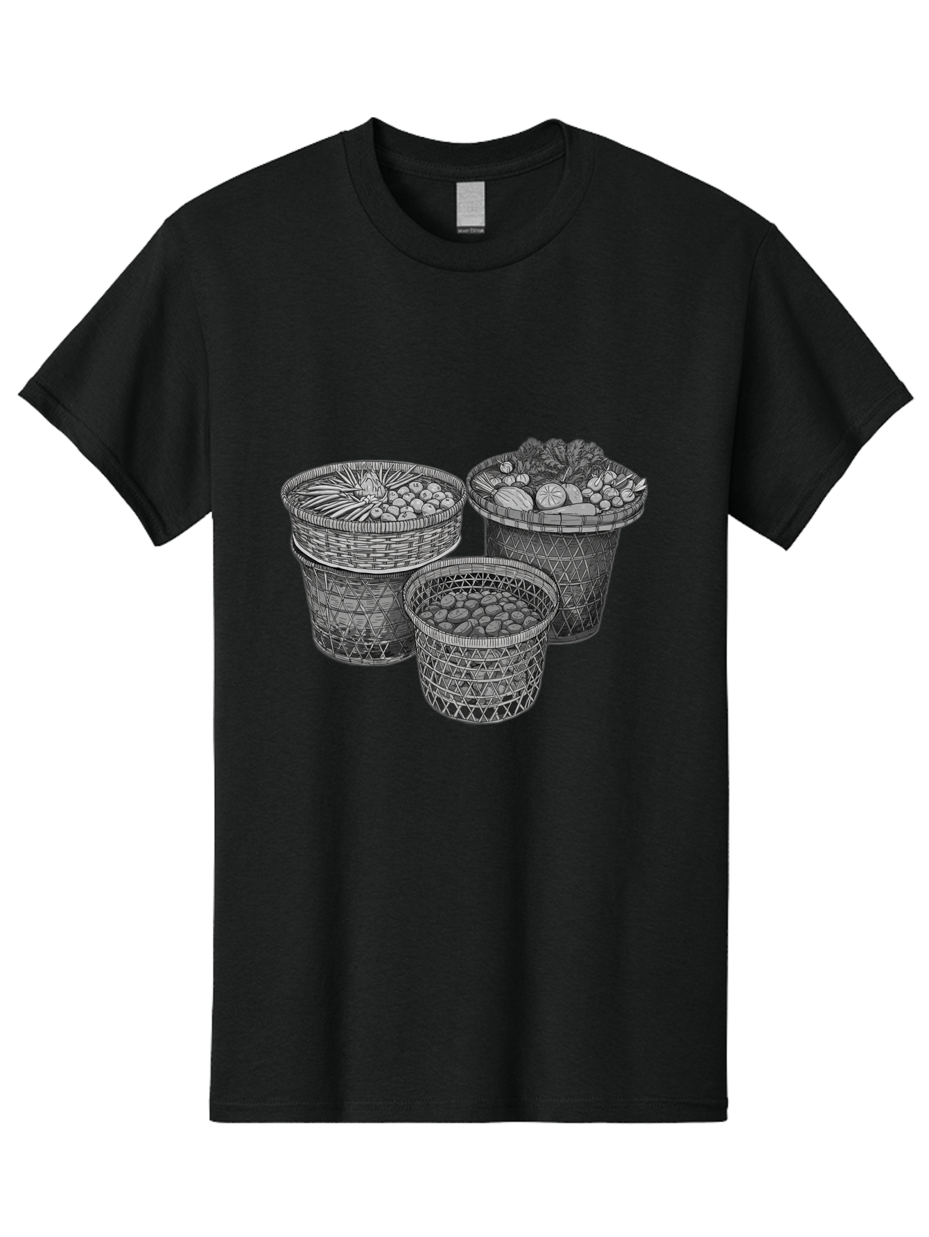 Fruit-And-Vegetable-Baskets Men'S Graphic Tee, 100% Cotton, Comfortable Casual Summer Wear, Machine Washable, Vintage Camera, Old Camera, Antique Camera, Black Camera, Classic Photography, Photography Equipment, Nostalgic Device, Film Camera, Bag497
