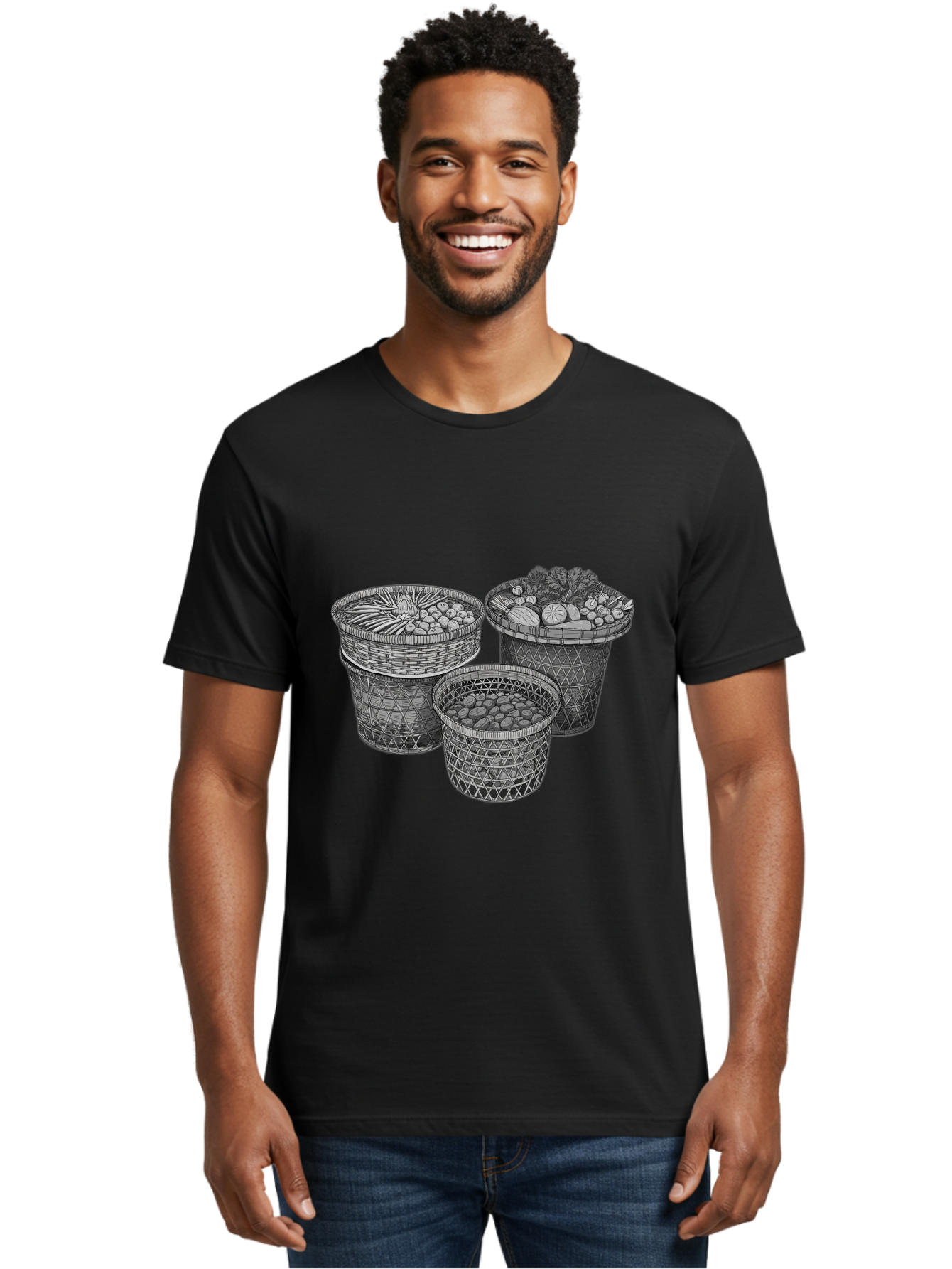 Fruit-And-Vegetable-Baskets Men'S Graphic Tee, 100% Cotton, Comfortable Casual Summer Wear, Machine Washable, Vintage Camera, Old Camera, Antique Camera, Black Camera, Classic Photography, Photography Equipment, Nostalgic Device, Film Camera, Bag497