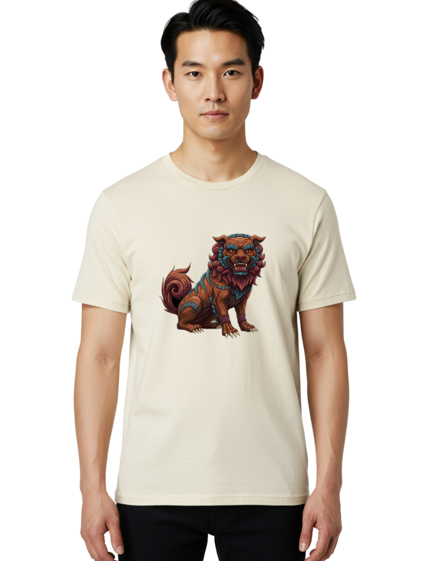 Fu-Dog-1 Men'S Graphic Tee, 100% Cotton, Comfortable Casual Summer Wear, Machine Washable, Vintage Camera, Old Camera, Antique Camera, Black Camera, Classic Photography, Photography Equipment, Nostalgic Device, Film Camera, Camera Art Bag502
