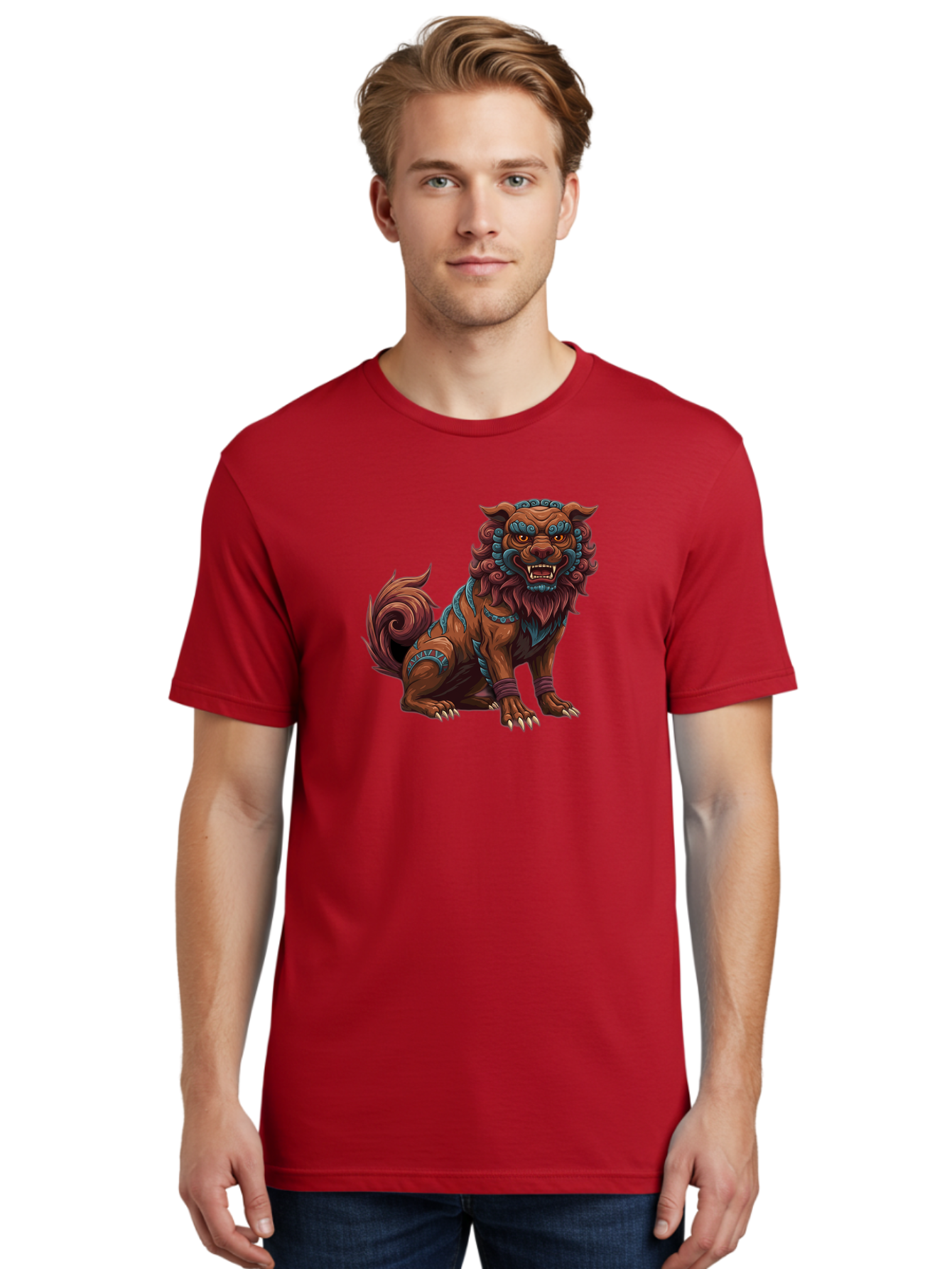 Fu-Dog-1 Men'S Graphic Tee, 100% Cotton, Comfortable Casual Summer Wear, Machine Washable, Vintage Camera, Old Camera, Antique Camera, Black Camera, Classic Photography, Photography Equipment, Nostalgic Device, Film Camera, Camera Art Bag502