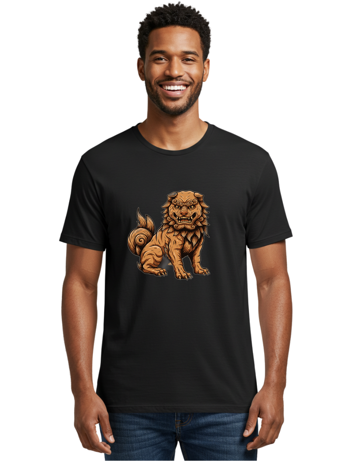 Fu-Dog-2 Men'S Graphic Tee, 100% Cotton, Comfortable Casual Summer Wear, Machine Washable, Vintage Camera, Old Camera, Antique Camera, Black Camera, Classic Photography, Photography Equipment, Nostalgic Device, Film Camera, Camera Art Bag503