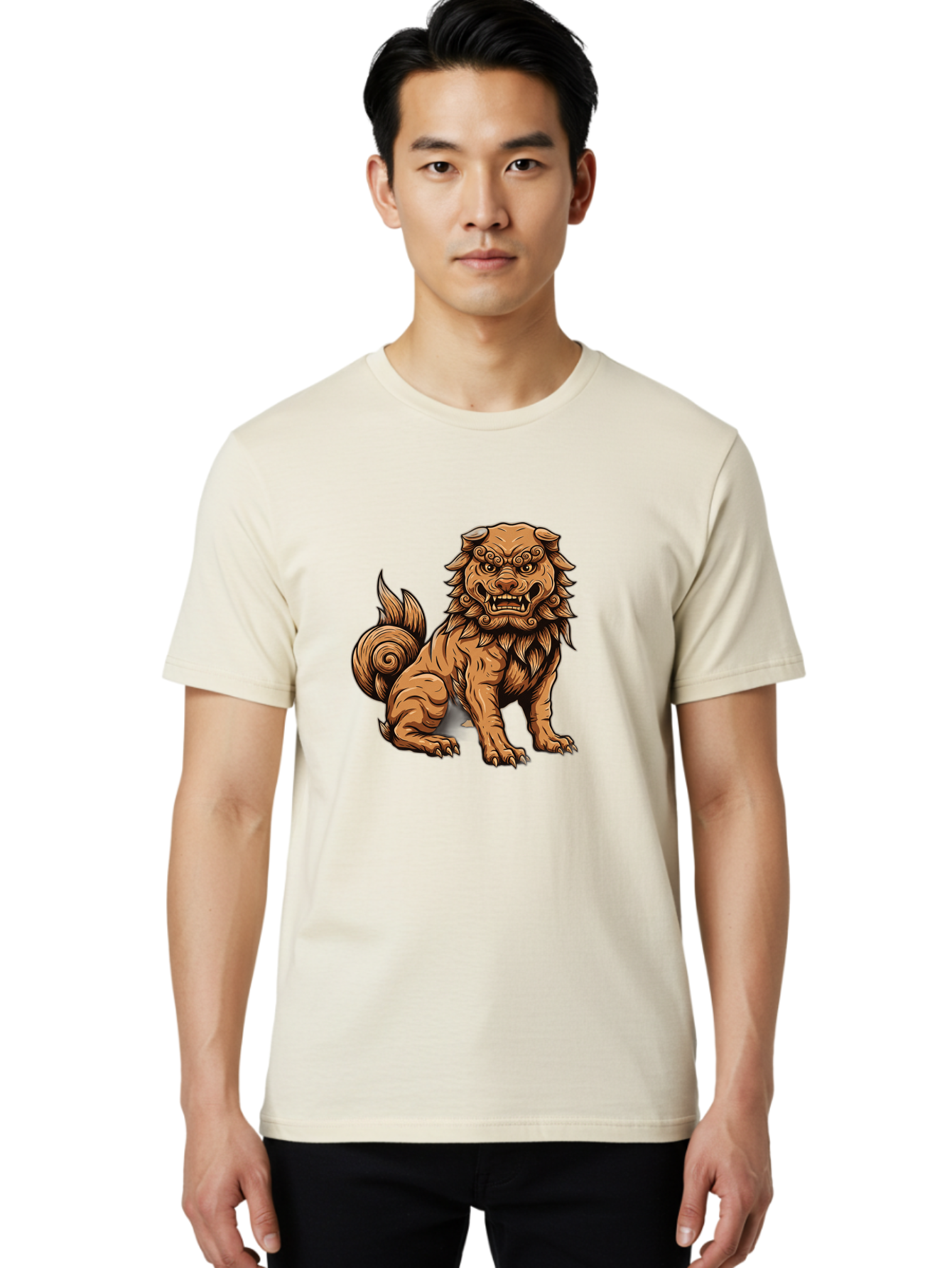 Fu-Dog-2 Men'S Graphic Tee, 100% Cotton, Comfortable Casual Summer Wear, Machine Washable, Vintage Camera, Old Camera, Antique Camera, Black Camera, Classic Photography, Photography Equipment, Nostalgic Device, Film Camera, Camera Art Bag503
