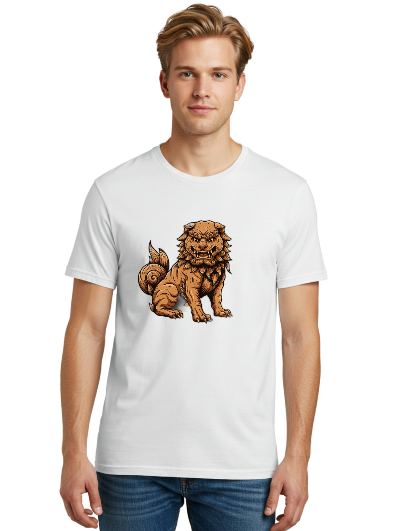 Fu-Dog-2 Men'S Graphic Tee, 100% Cotton, Comfortable Casual Summer Wear, Machine Washable, Vintage Camera, Old Camera, Antique Camera, Black Camera, Classic Photography, Photography Equipment, Nostalgic Device, Film Camera, Camera Art Bag503